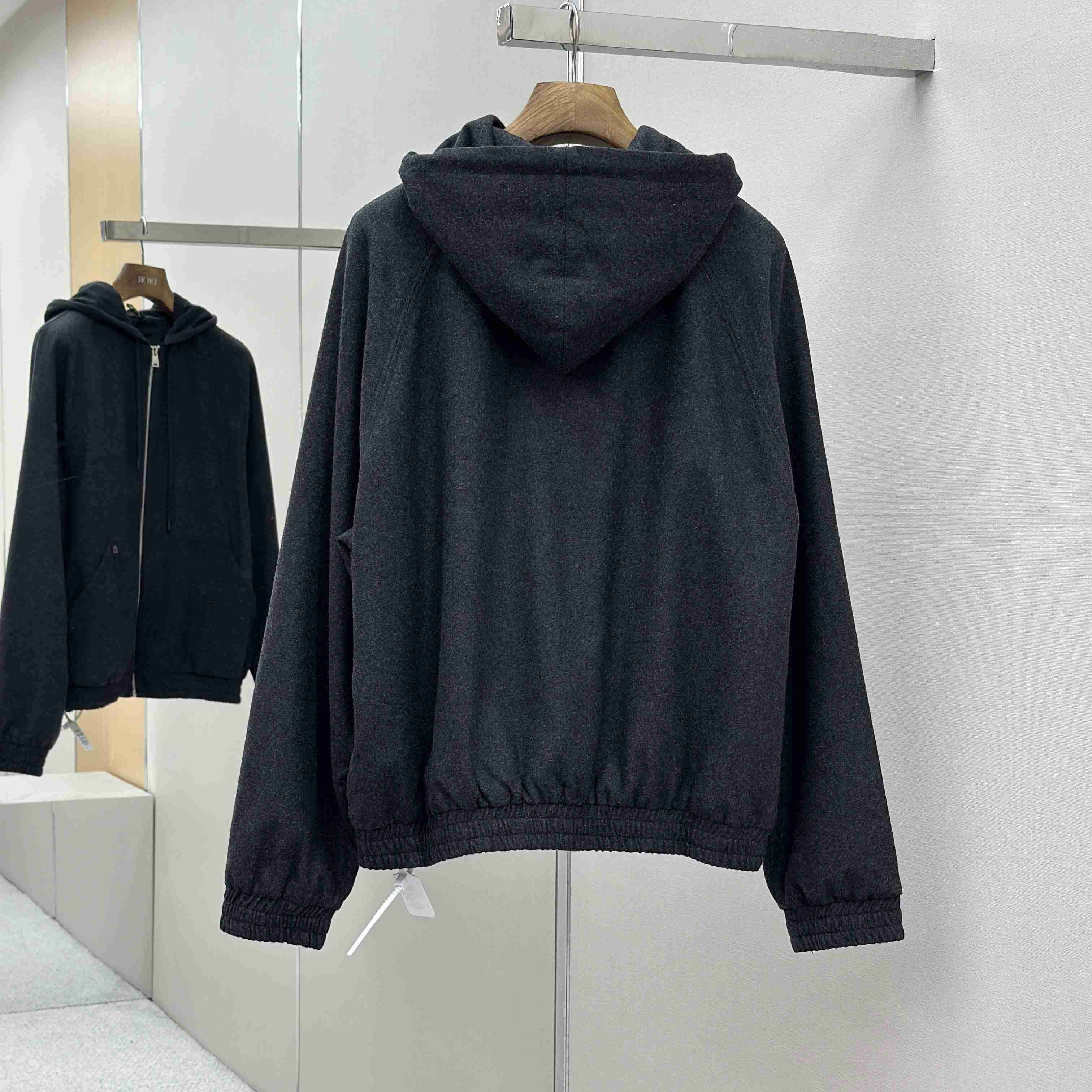 Fendi Dark Grey Cashmere Sweatshirt - FashionPlug