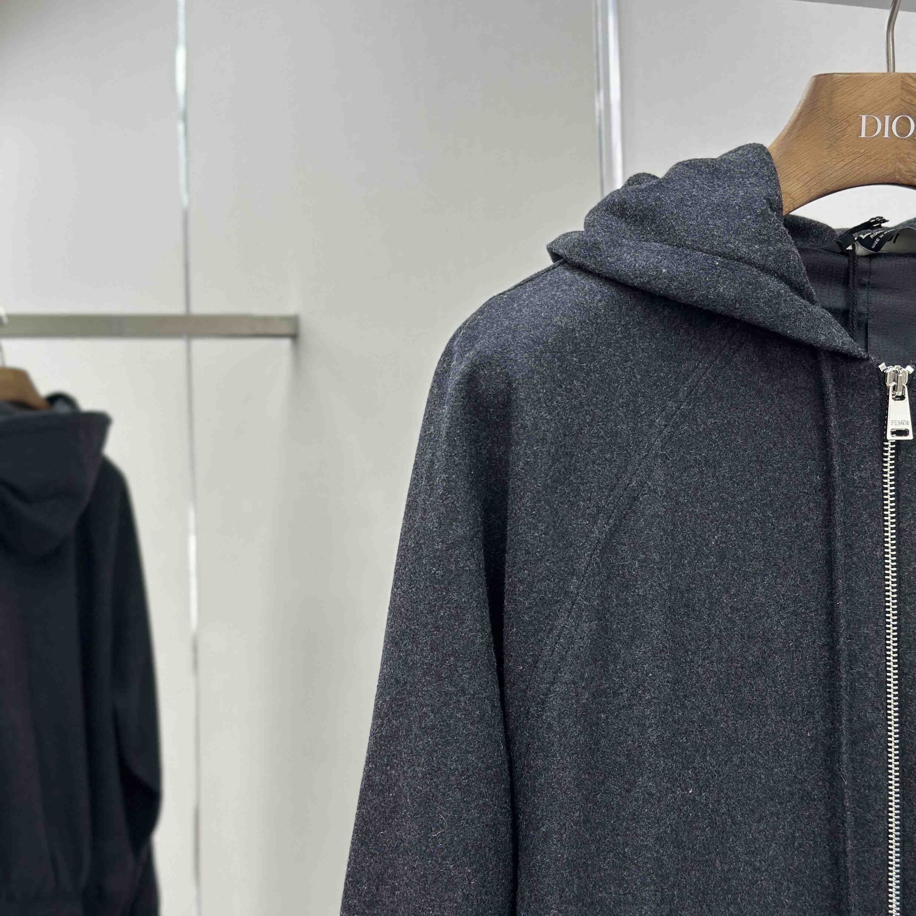 Fendi Dark Grey Cashmere Sweatshirt - FashionPlug