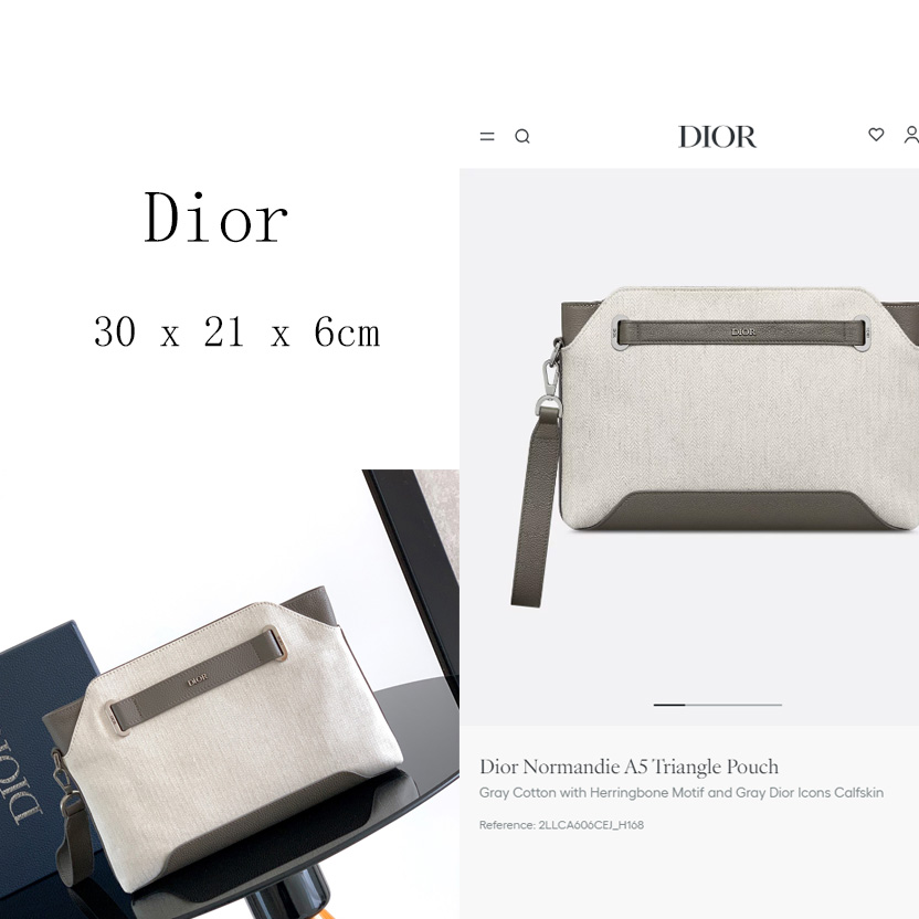 Dior Normandie A5 Triangle Pouch  - FashionPlug