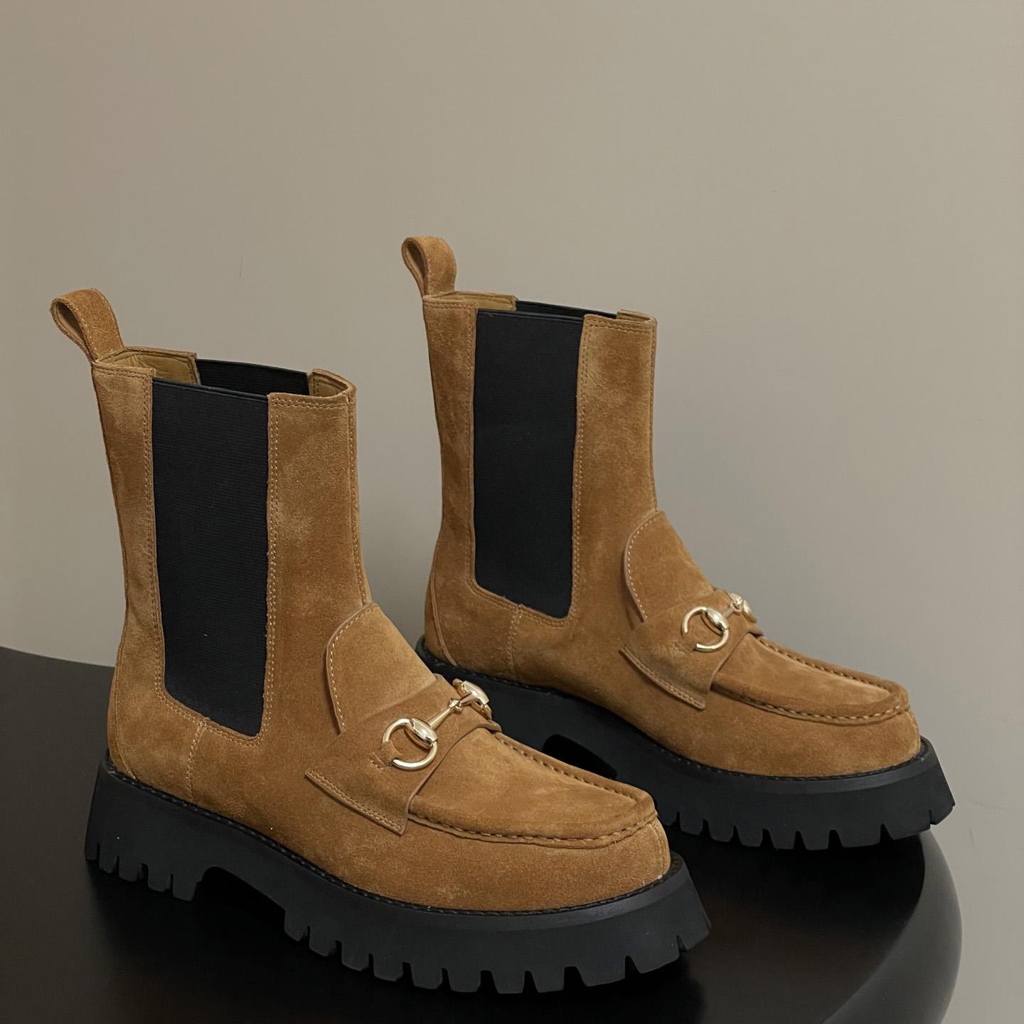 Gucci Women's Ankle Boot With Horsebit - FashionPlug