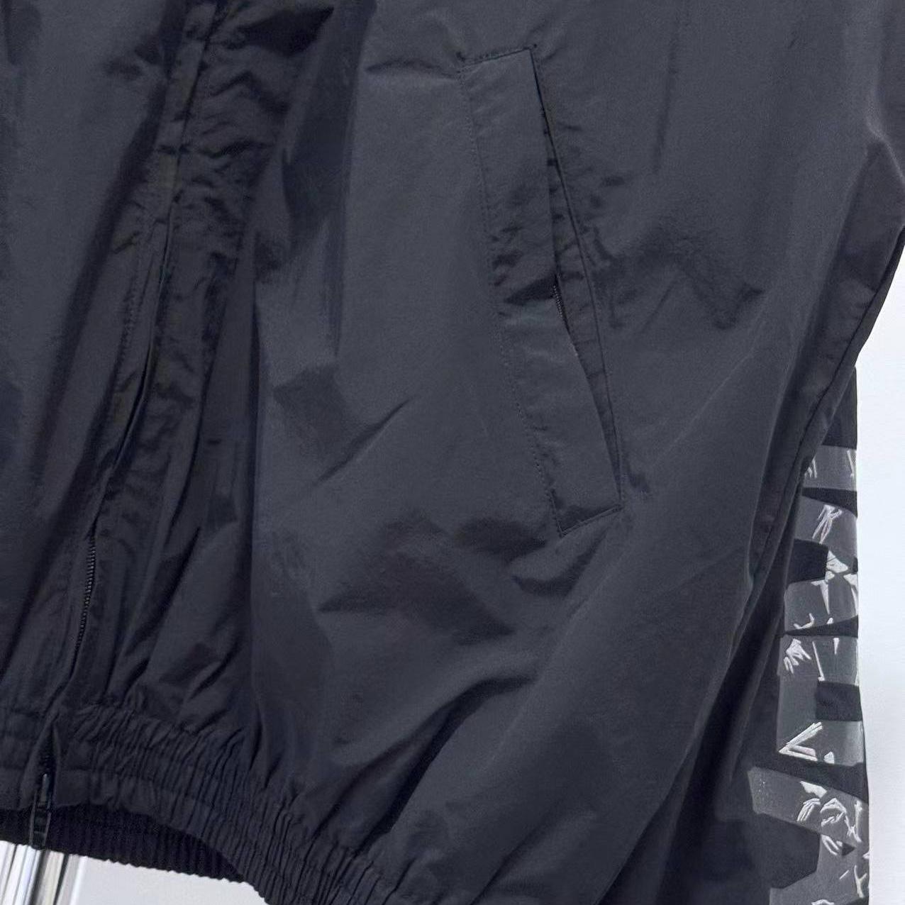 Balenciaga Tracksuit Jacket Medium Fit In Black  - FashionPlug