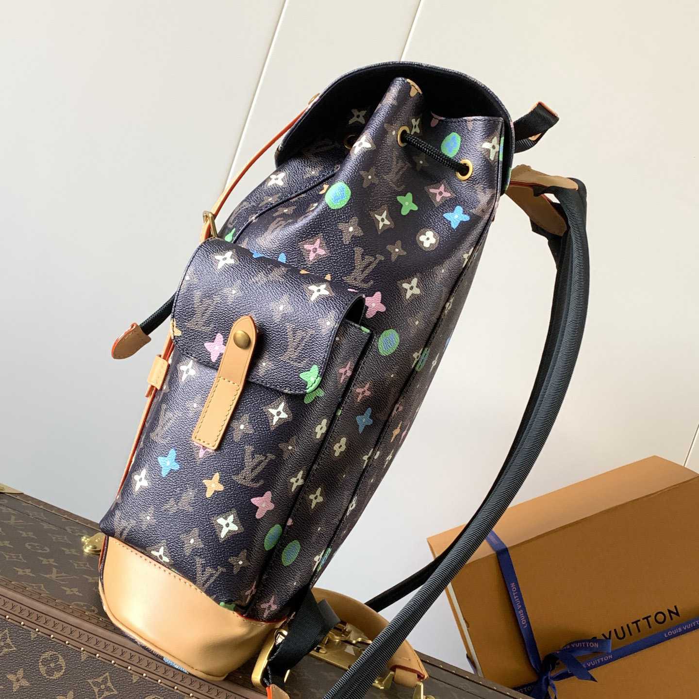  Louis Vuitton x Takashi Murakami Christopher Backpack   M25240 - FashionPlug