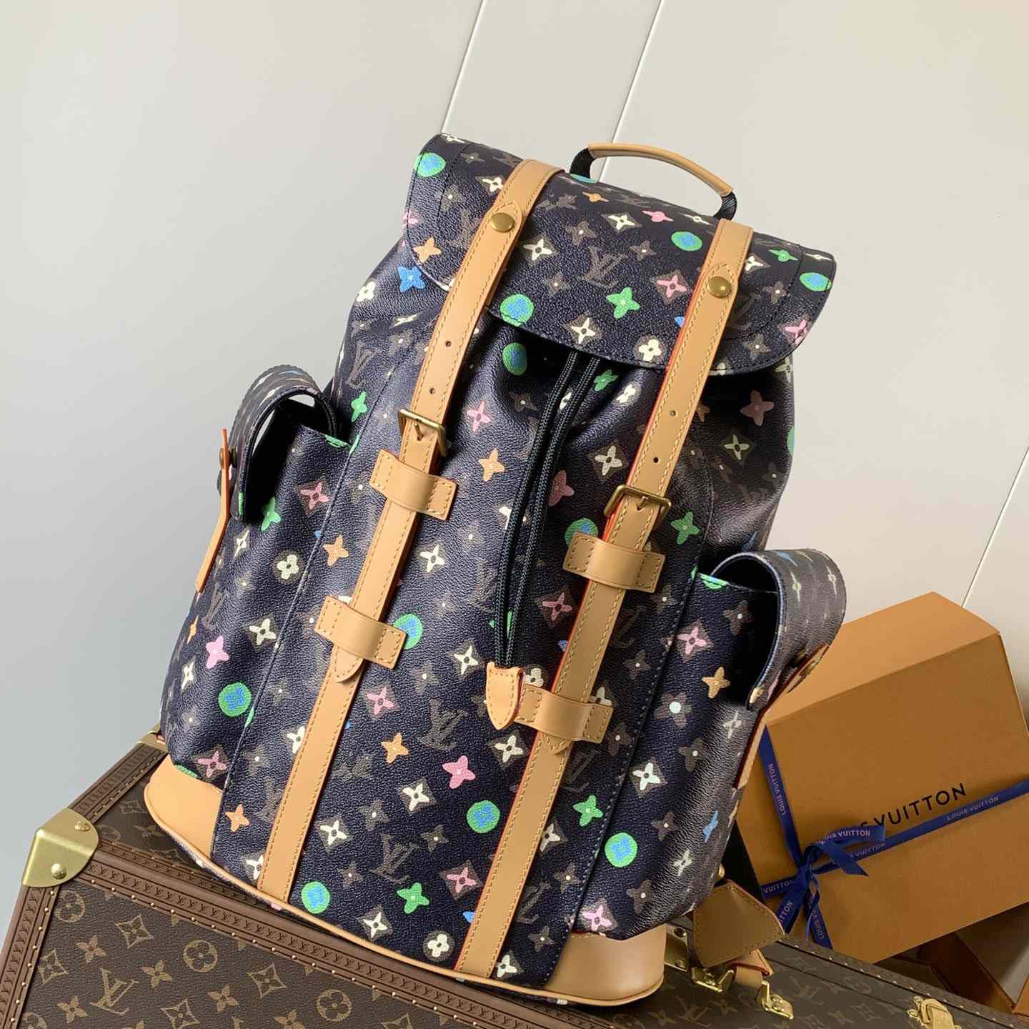  Louis Vuitton x Takashi Murakami Christopher Backpack   M25240 - FashionPlug