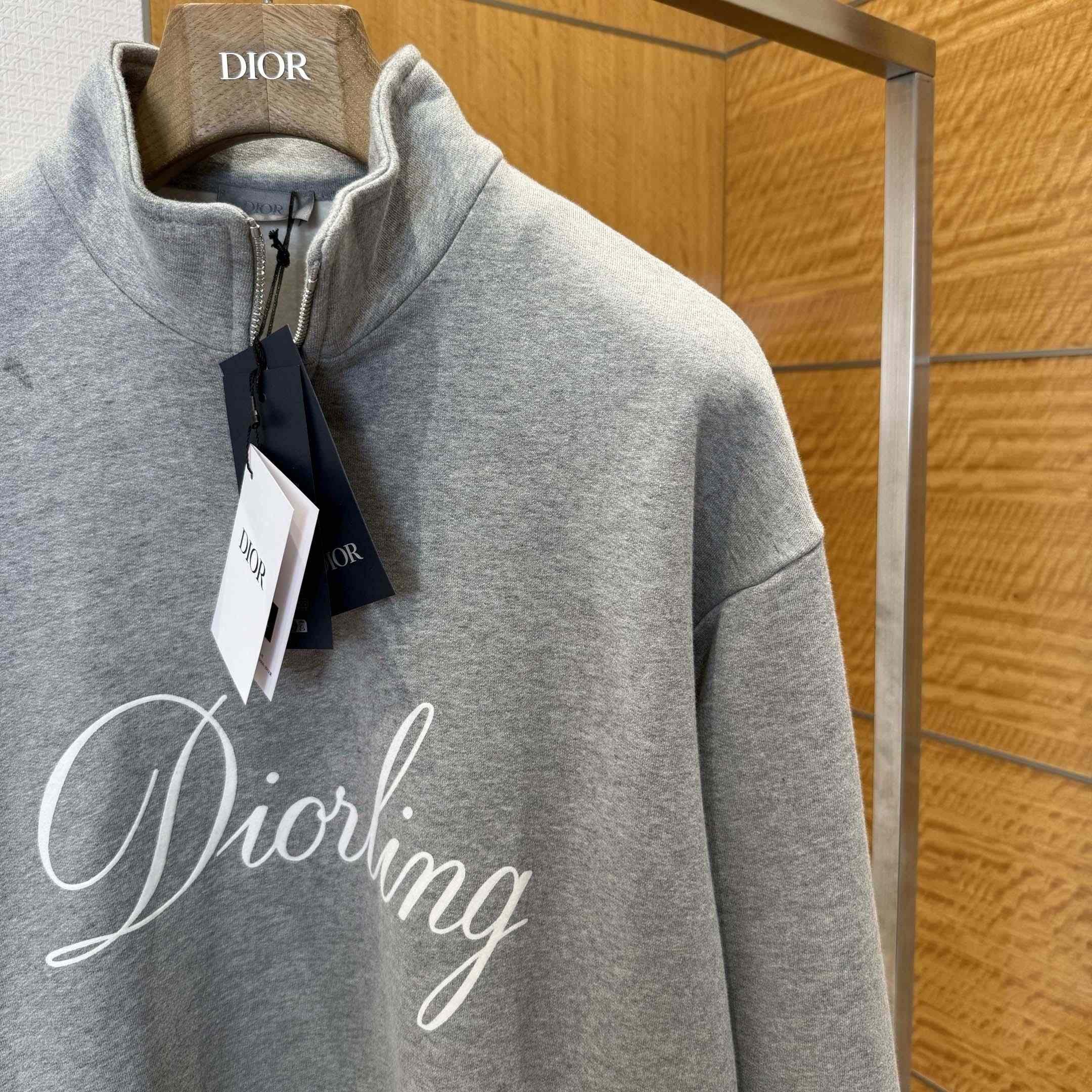 Dior Diorling Sweatshirt with Zipped Collar - FashionPlug