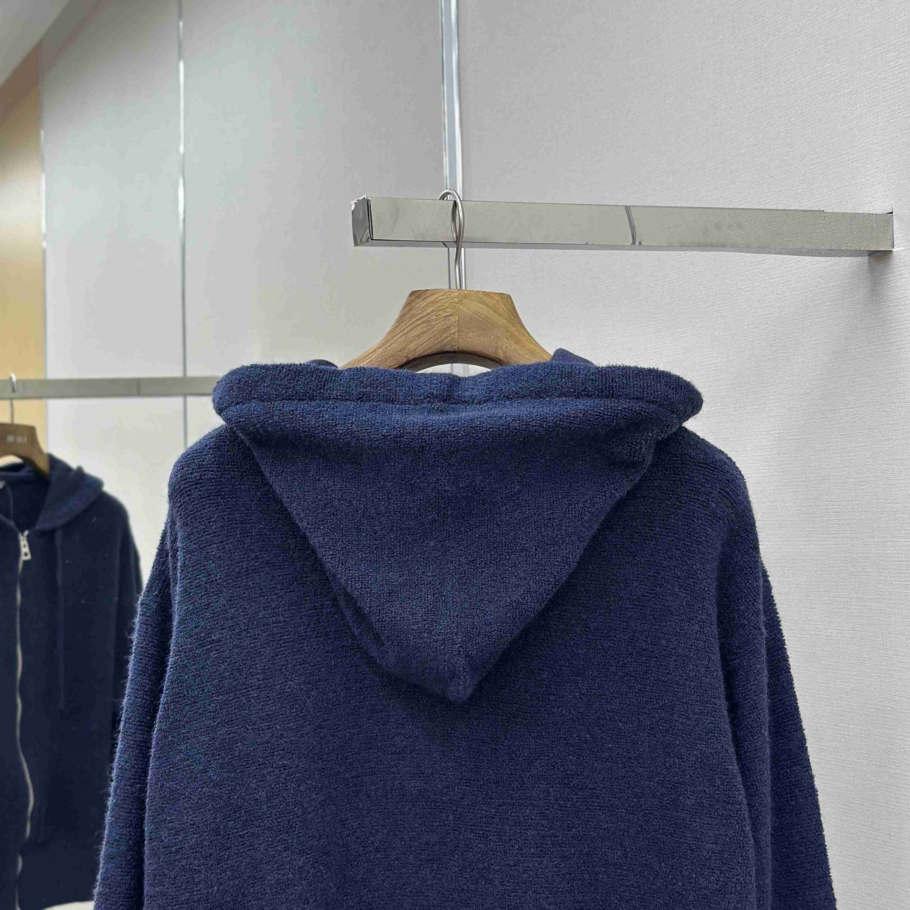 Loewe Anagram Zip-up Hoodie In Wool - FashionPlug