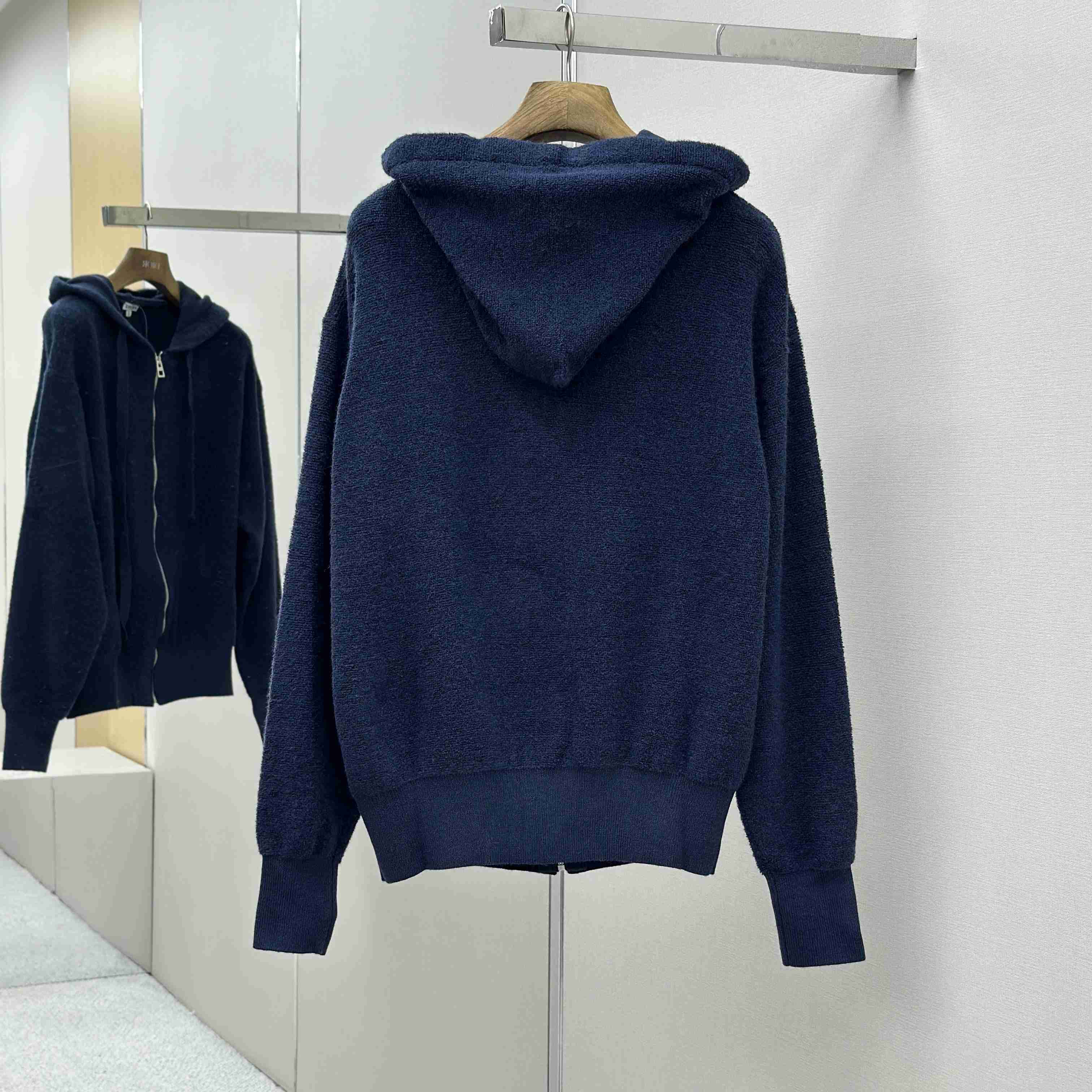 Loewe Anagram Zip-up Hoodie In Wool - FashionPlug