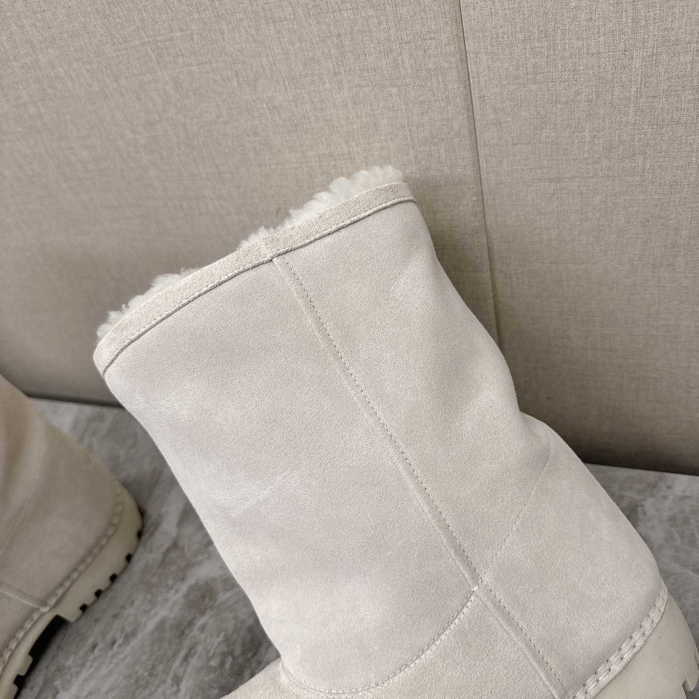Balenciaga Alaska Fur High Boots - FashionPlug