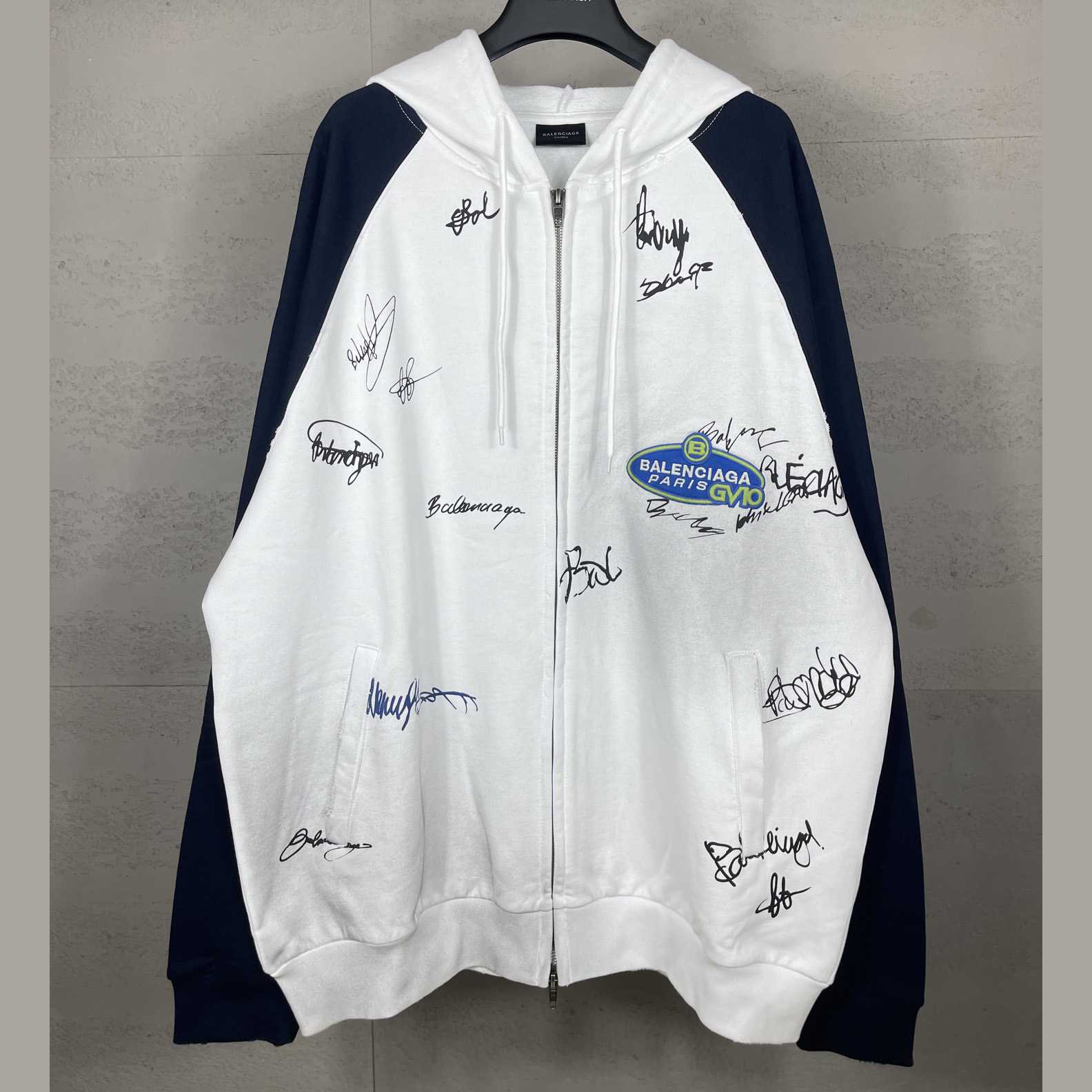 Balenciaga Banana Raglan Oversized Zip-Up Hoodie  - FashionPlug