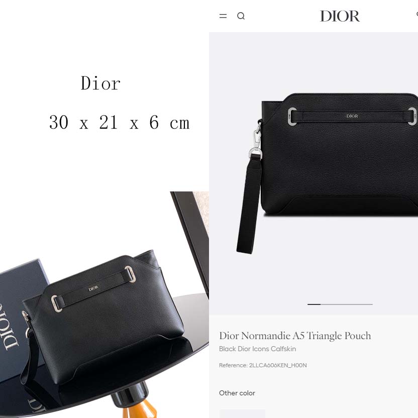 Dior Normandie A5 Triangle Pouch   - FashionPlug