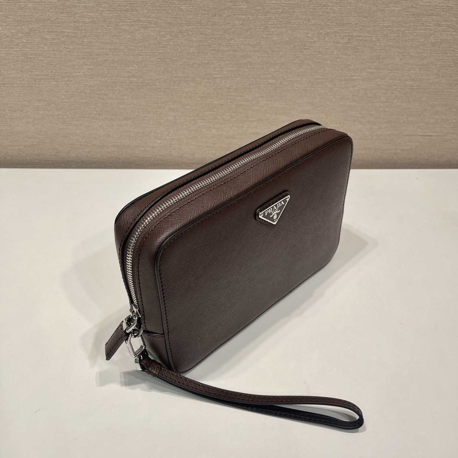 Prada Leather Clutch Bag (23.5*15.5*6.5cm) - FashionPlug