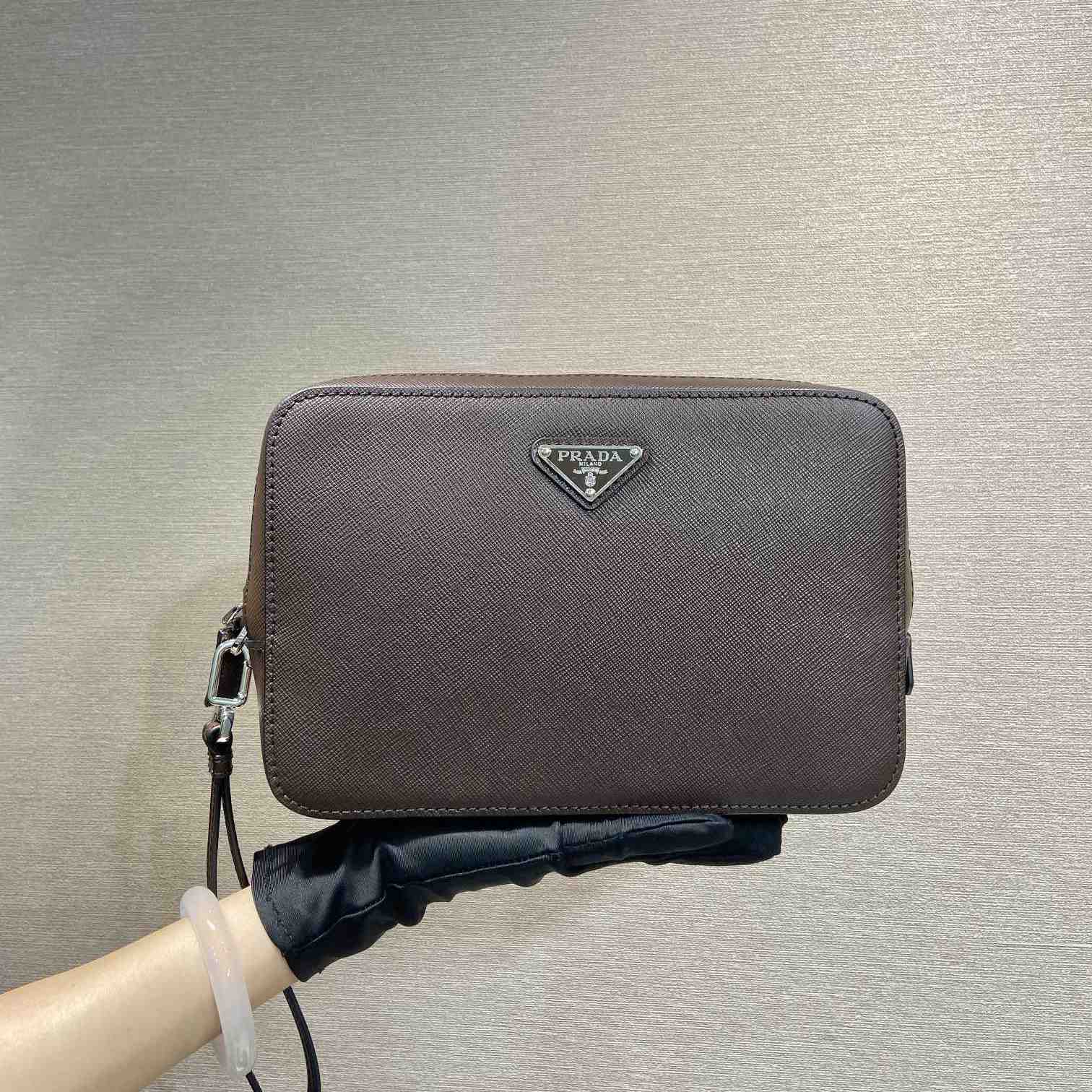 Prada Leather Clutch Bag (23.5*15.5*6.5cm) - FashionPlug