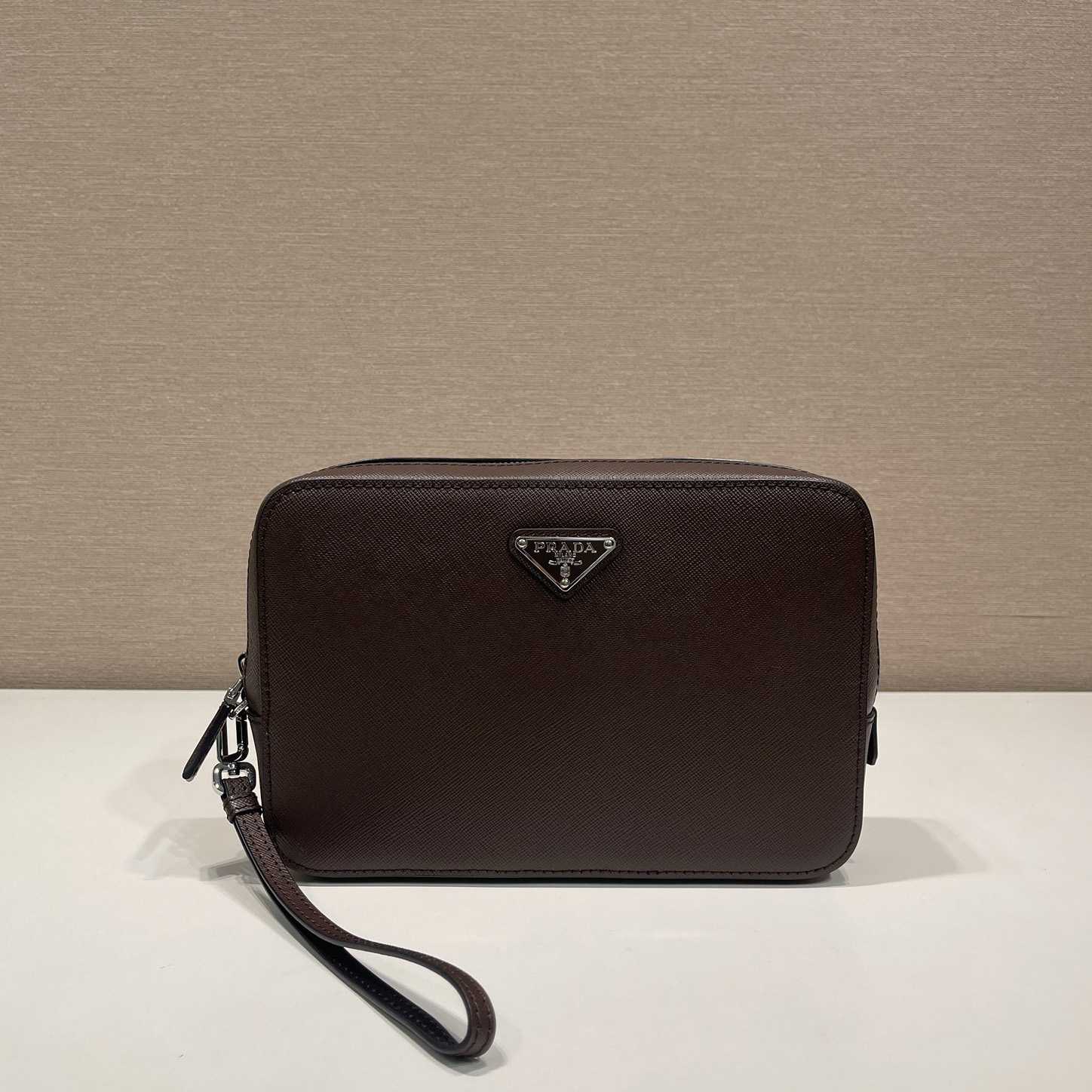 Prada Leather Clutch Bag (23.5*15.5*6.5cm) - FashionPlug