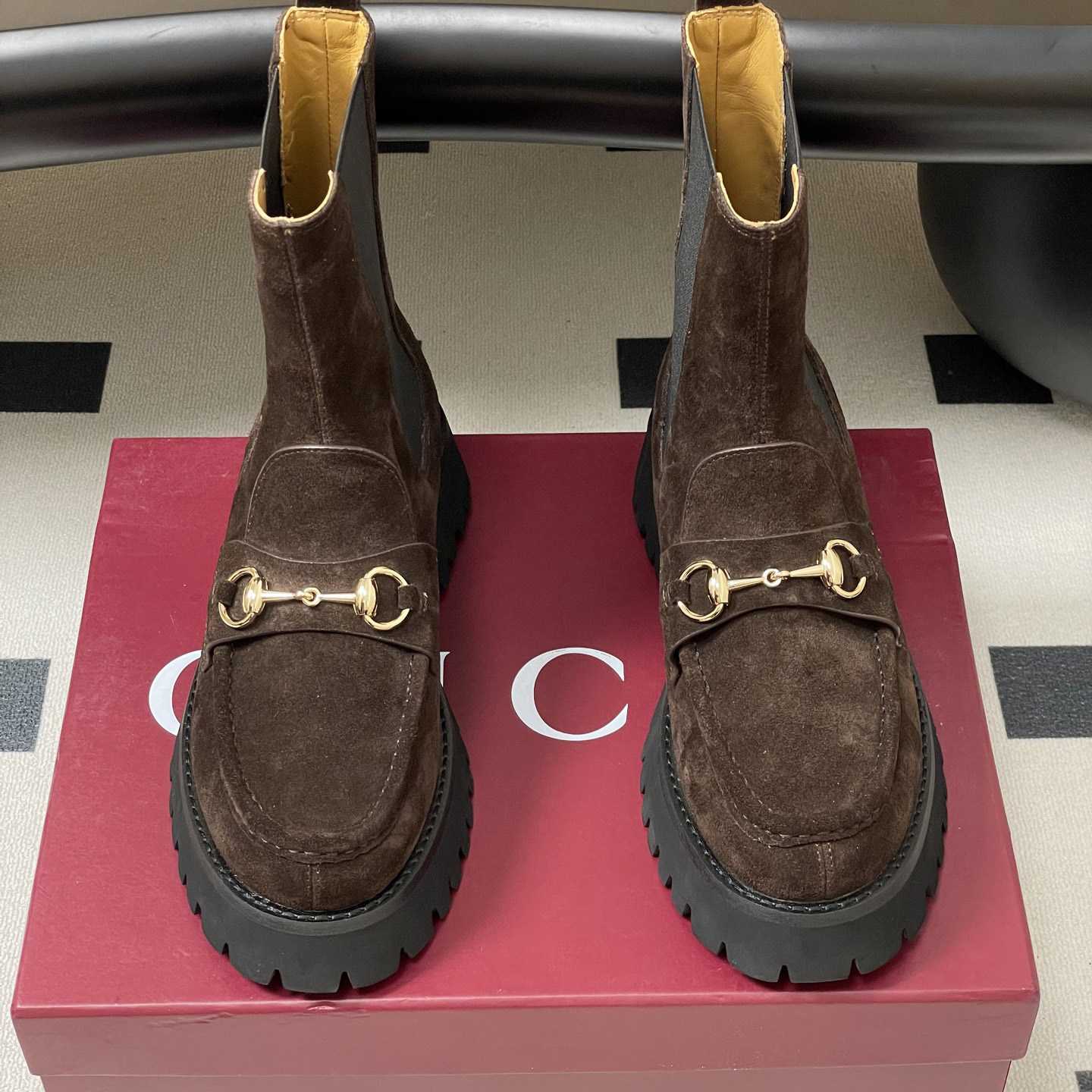 Gucci Women's Ankle Boot With Horsebit - FashionPlug