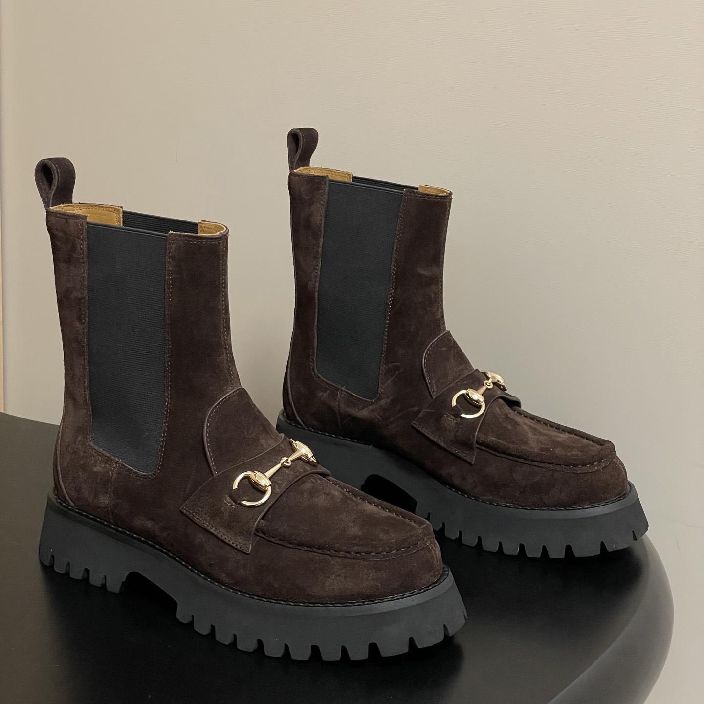 Gucci Women's Ankle Boot With Horsebit - FashionPlug