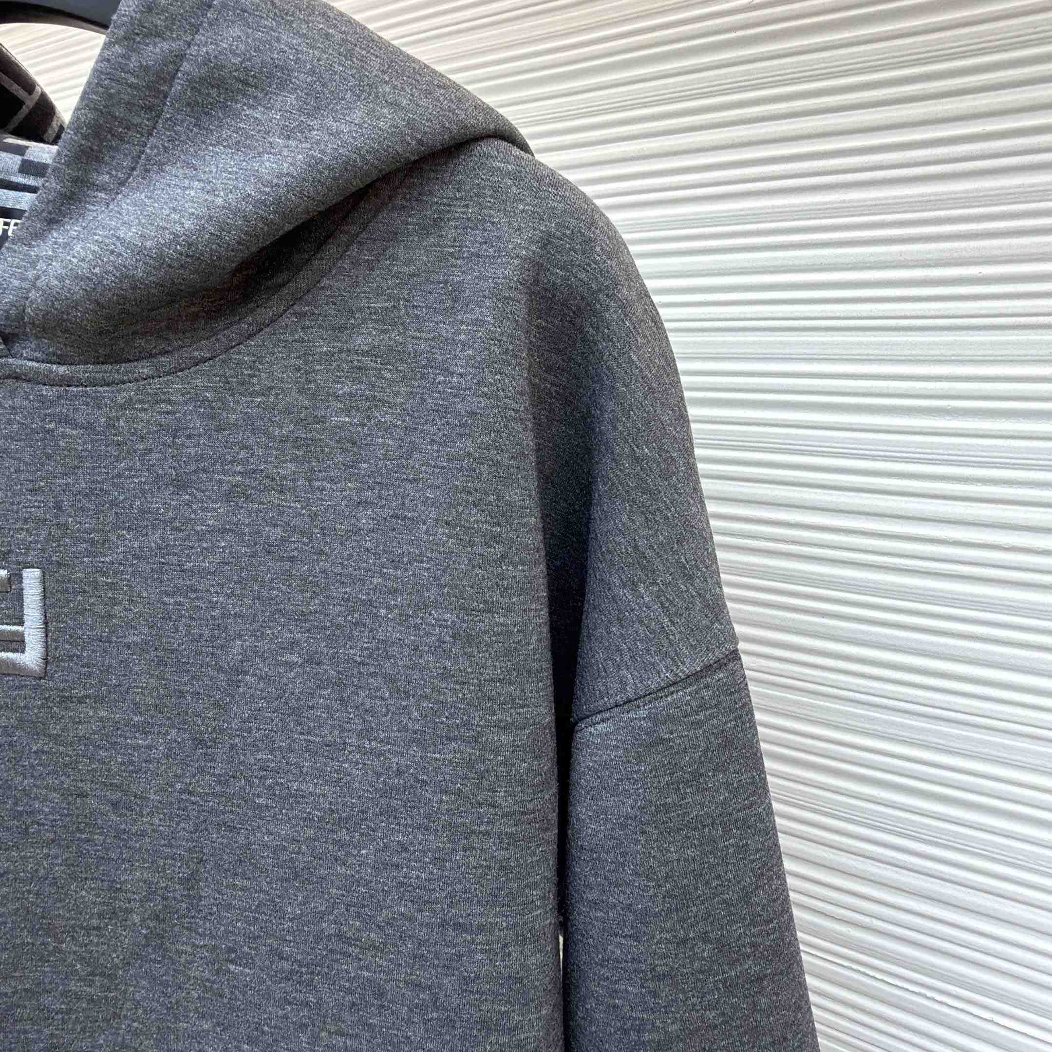 Fendi Dark Gray Cotton Sweatshirt - FashionPlug