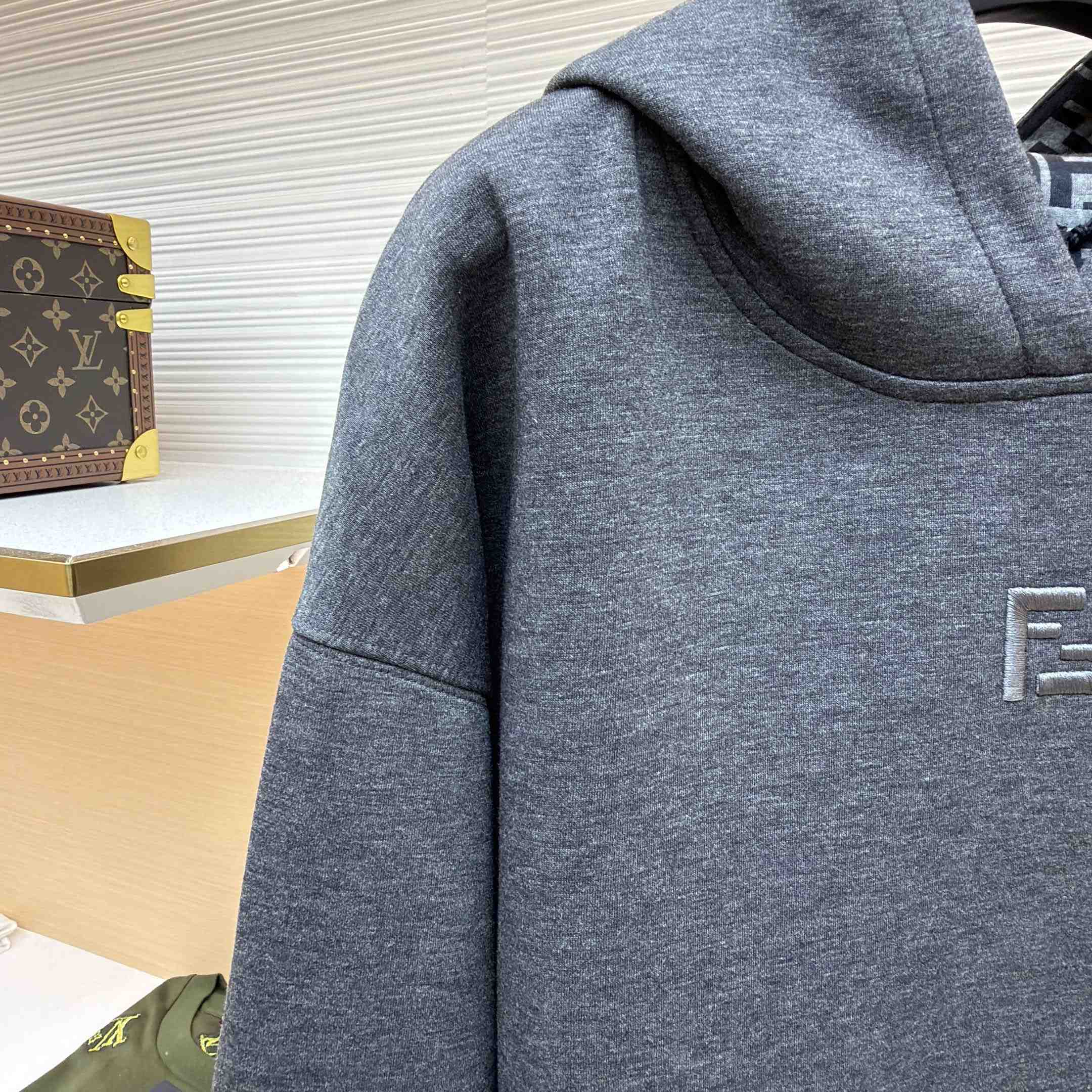 Fendi Dark Gray Cotton Sweatshirt - FashionPlug