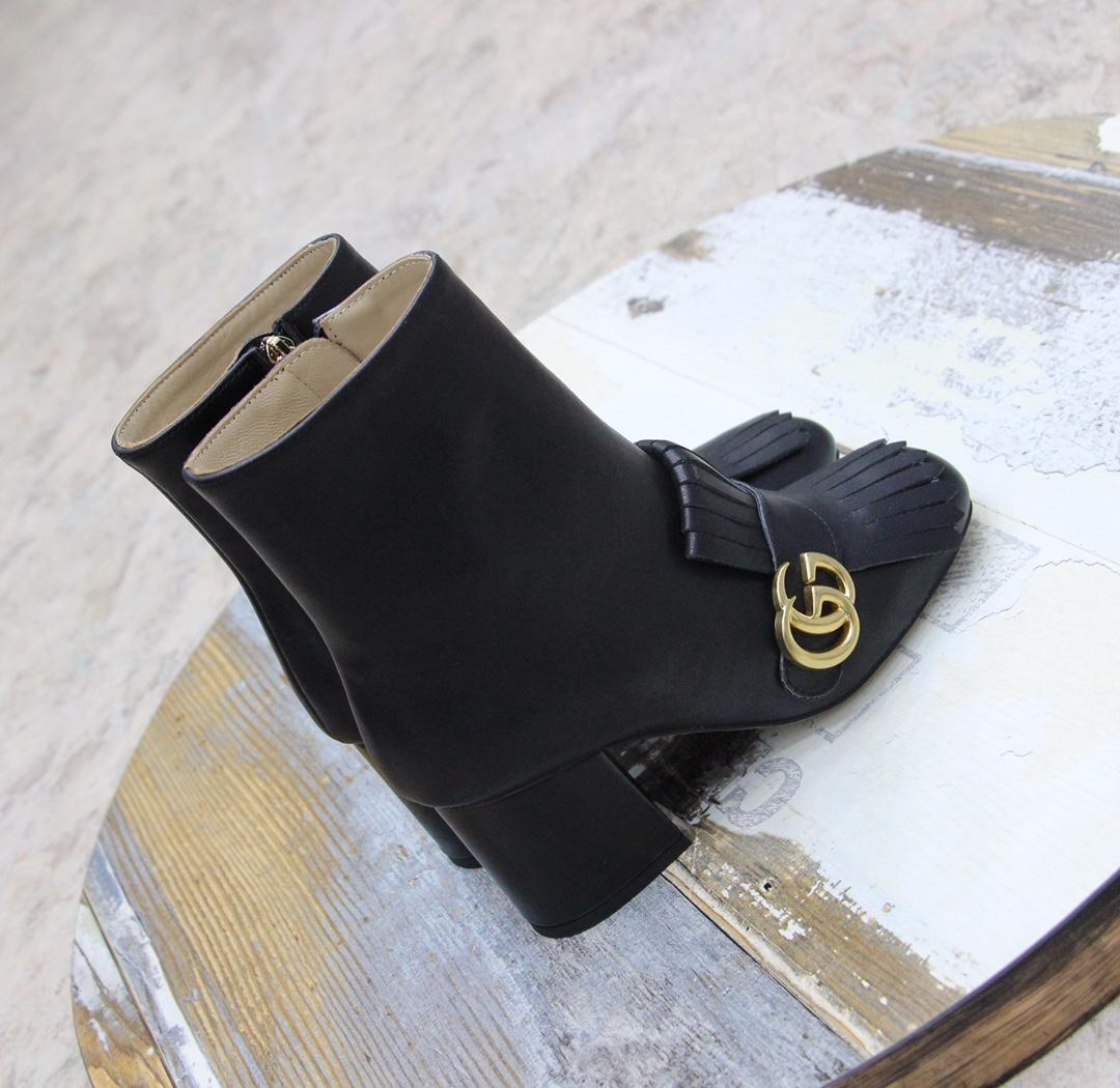 Gucci Women's Horsebit Ankle Bootie - FashionPlug