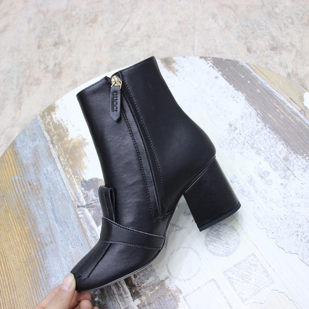 Gucci Women's Horsebit Ankle Bootie - FashionPlug