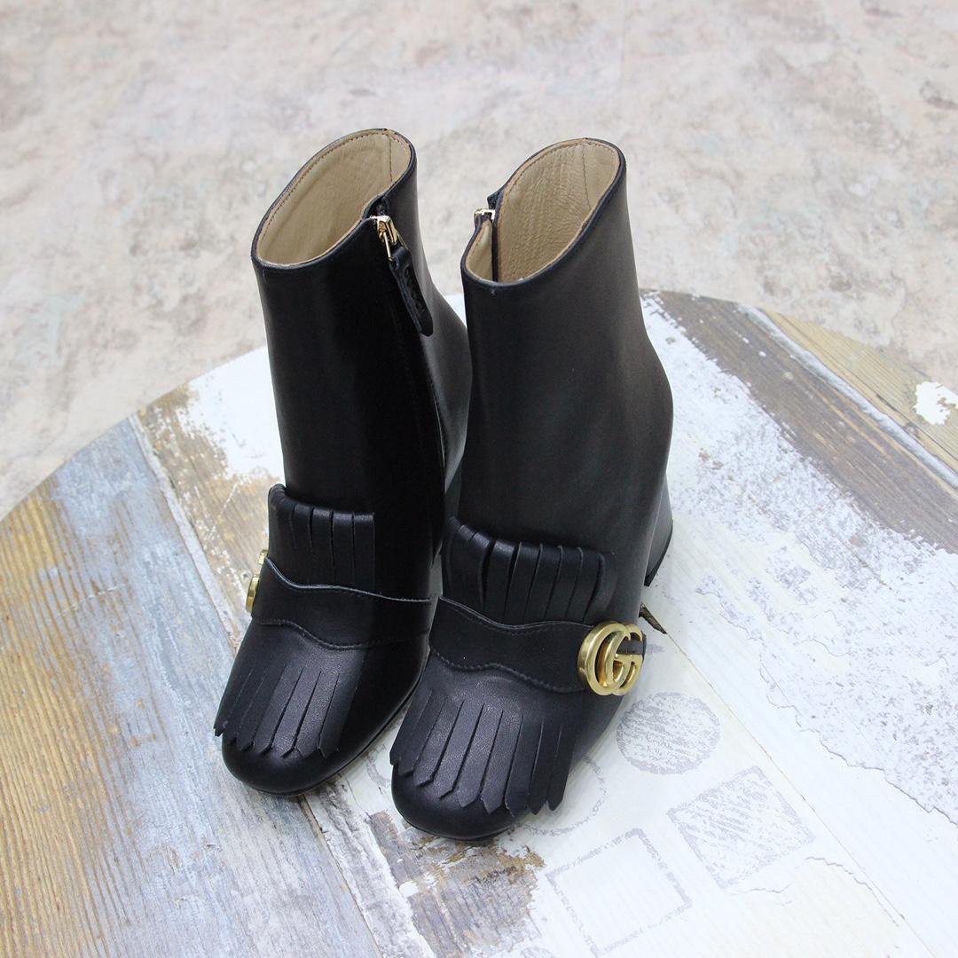 Gucci Women's Horsebit Ankle Bootie - FashionPlug