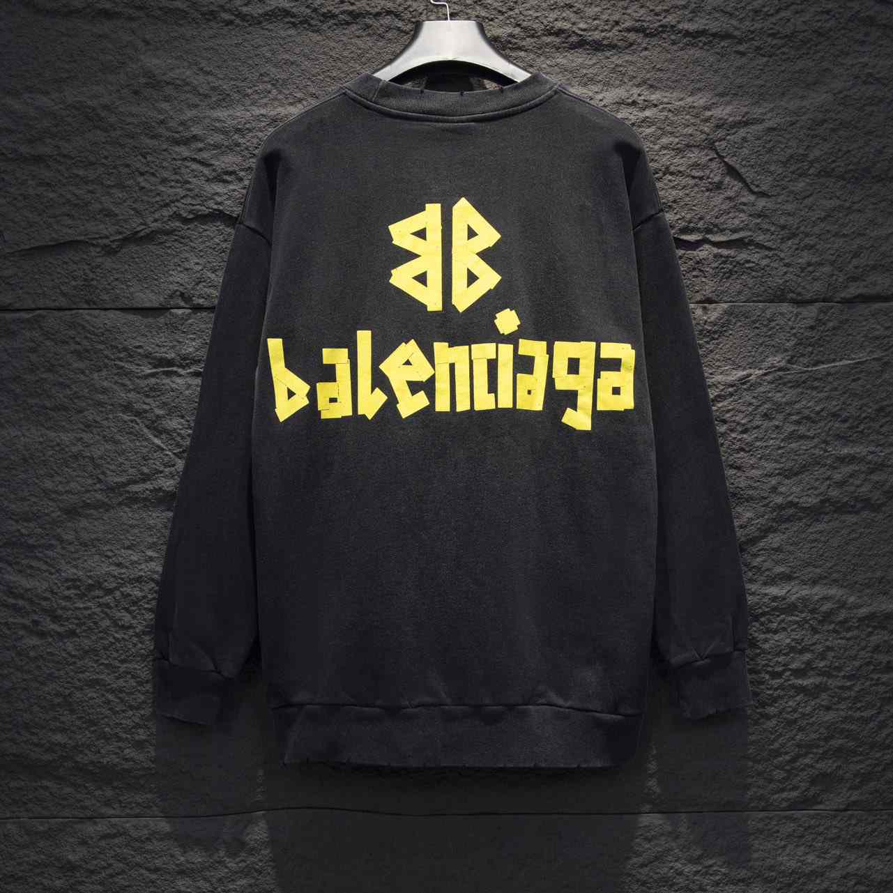 Balenciaga Tape Type Double Front Sweatshirt  - FashionPlug