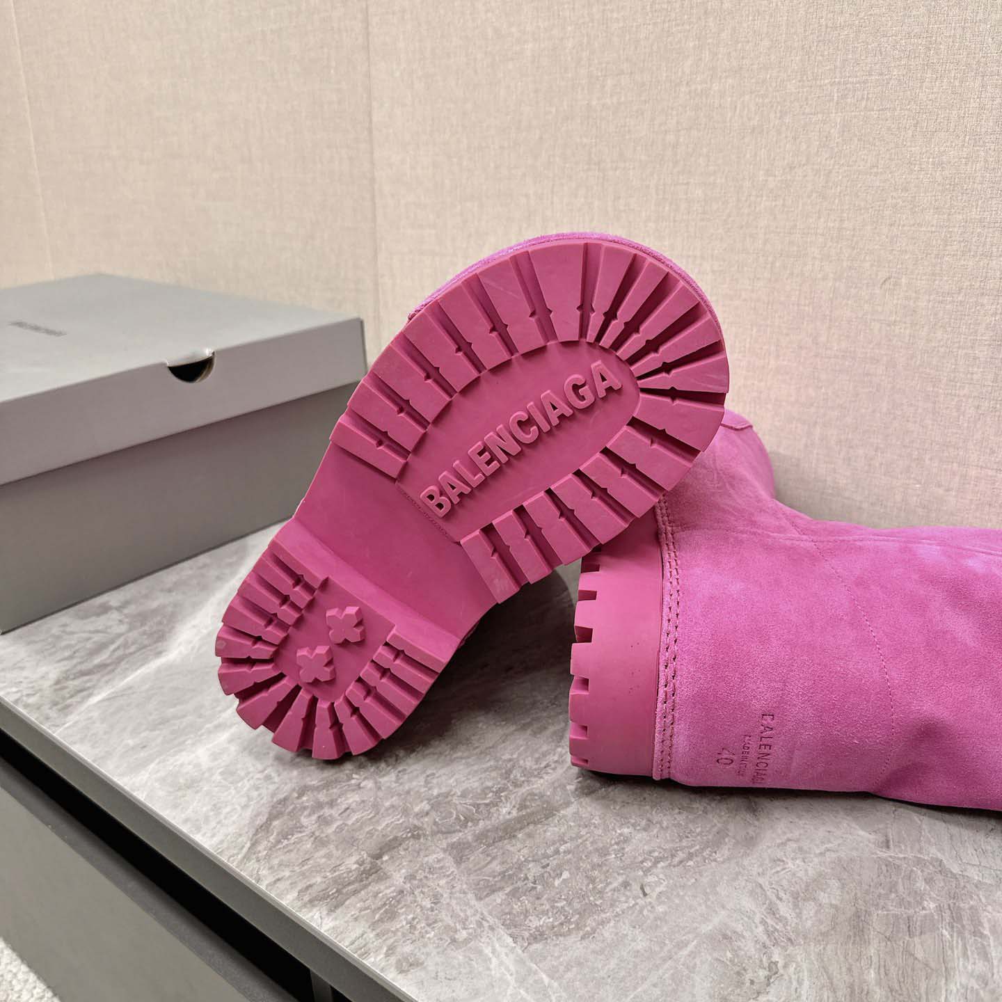 Balenciaga Alaska Fur High Boots - FashionPlug