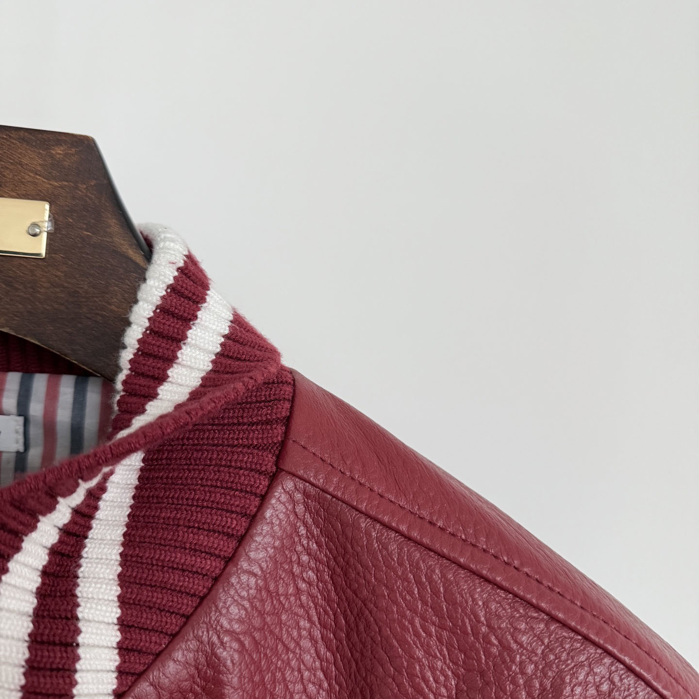 Thom Browne 4-bar Leather Bomber Jacket - FashionPlug