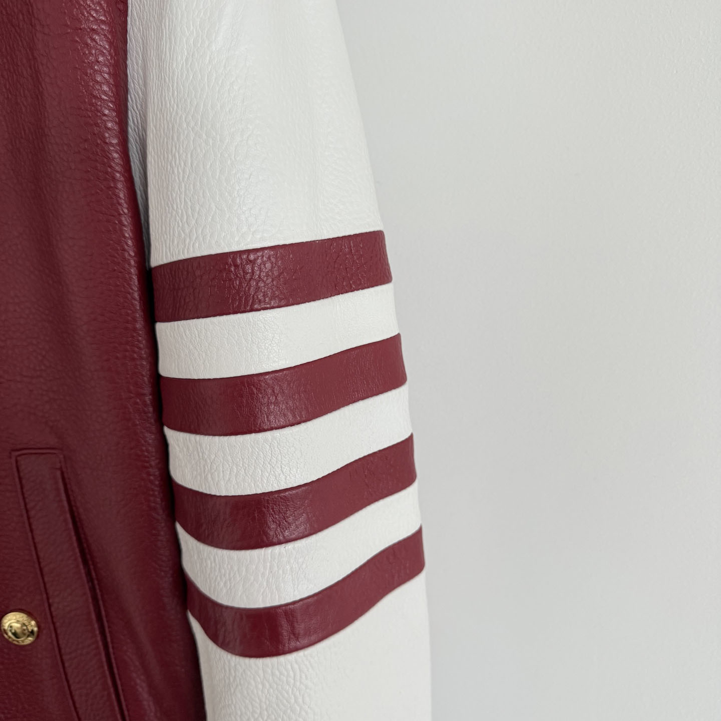 Thom Browne 4-bar Leather Bomber Jacket - FashionPlug