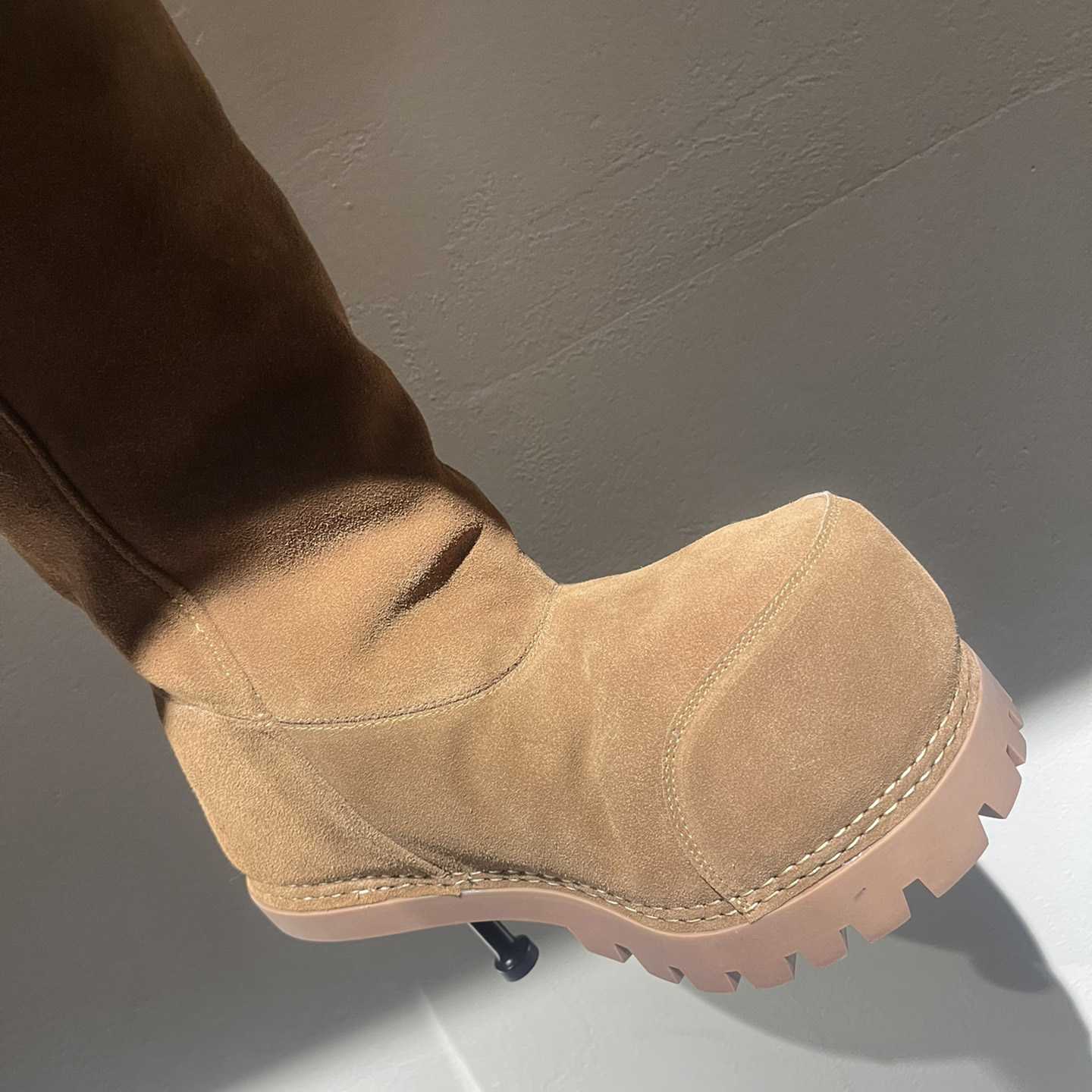 Balenciaga Alaska Fur High Boots - FashionPlug