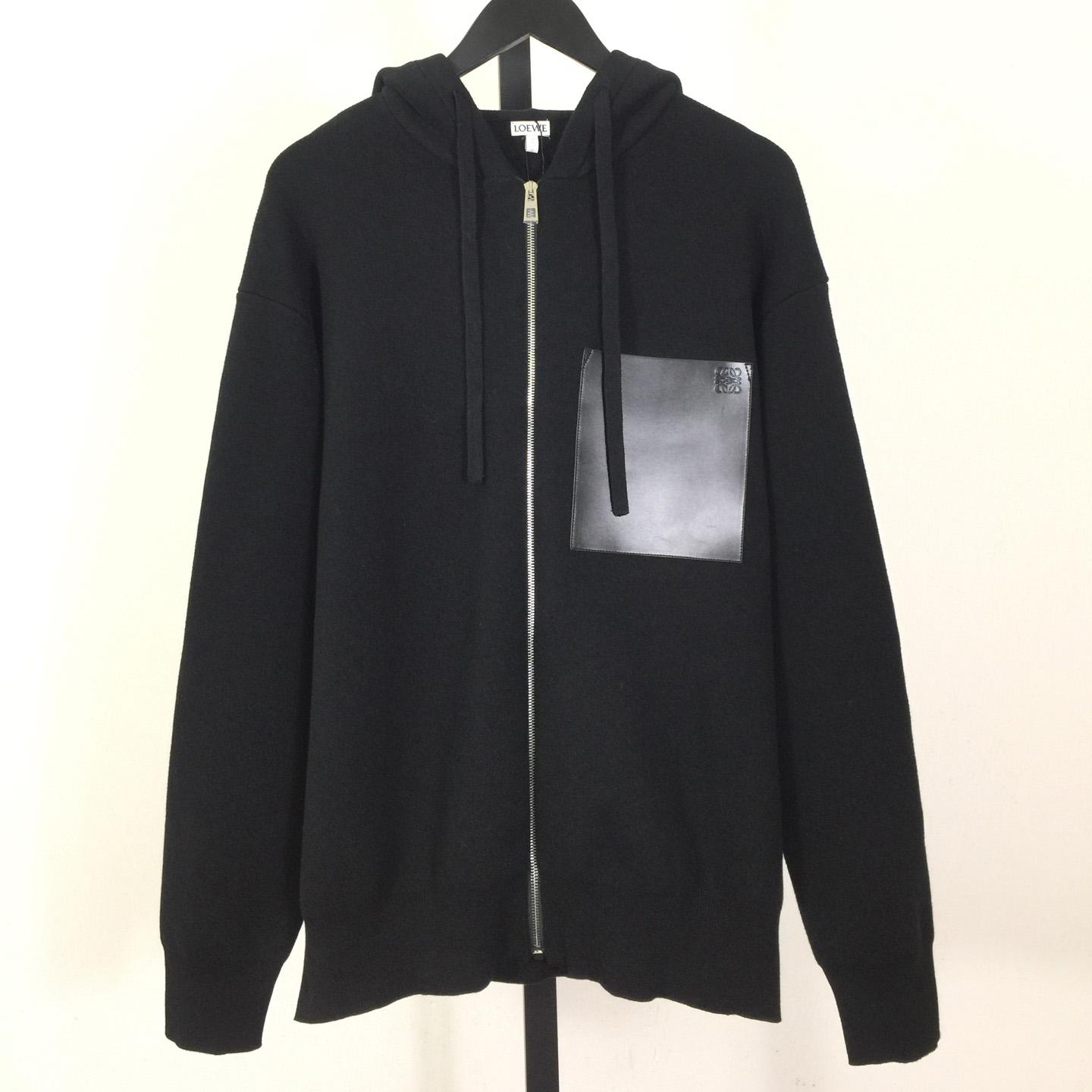 Loewe Zip-up Hoodie In Wool - FashionPlug