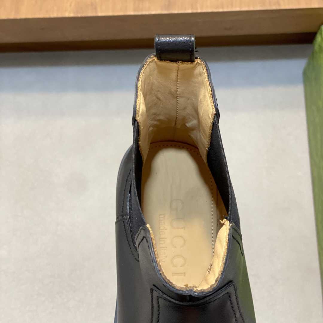 Gucci Leather Ankle Boots - FashionPlug