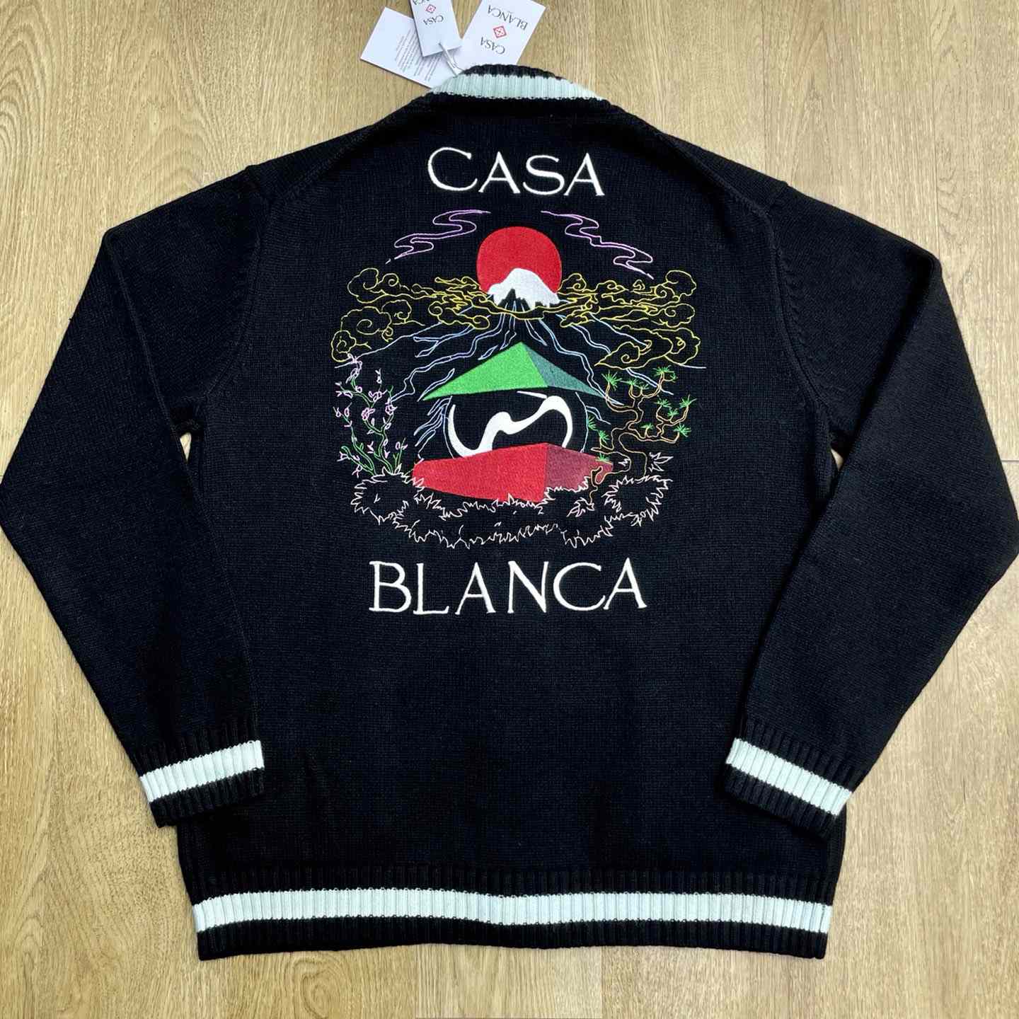 Casablanca Embroidered Panel Cardigan   Z6035 - FashionPlug