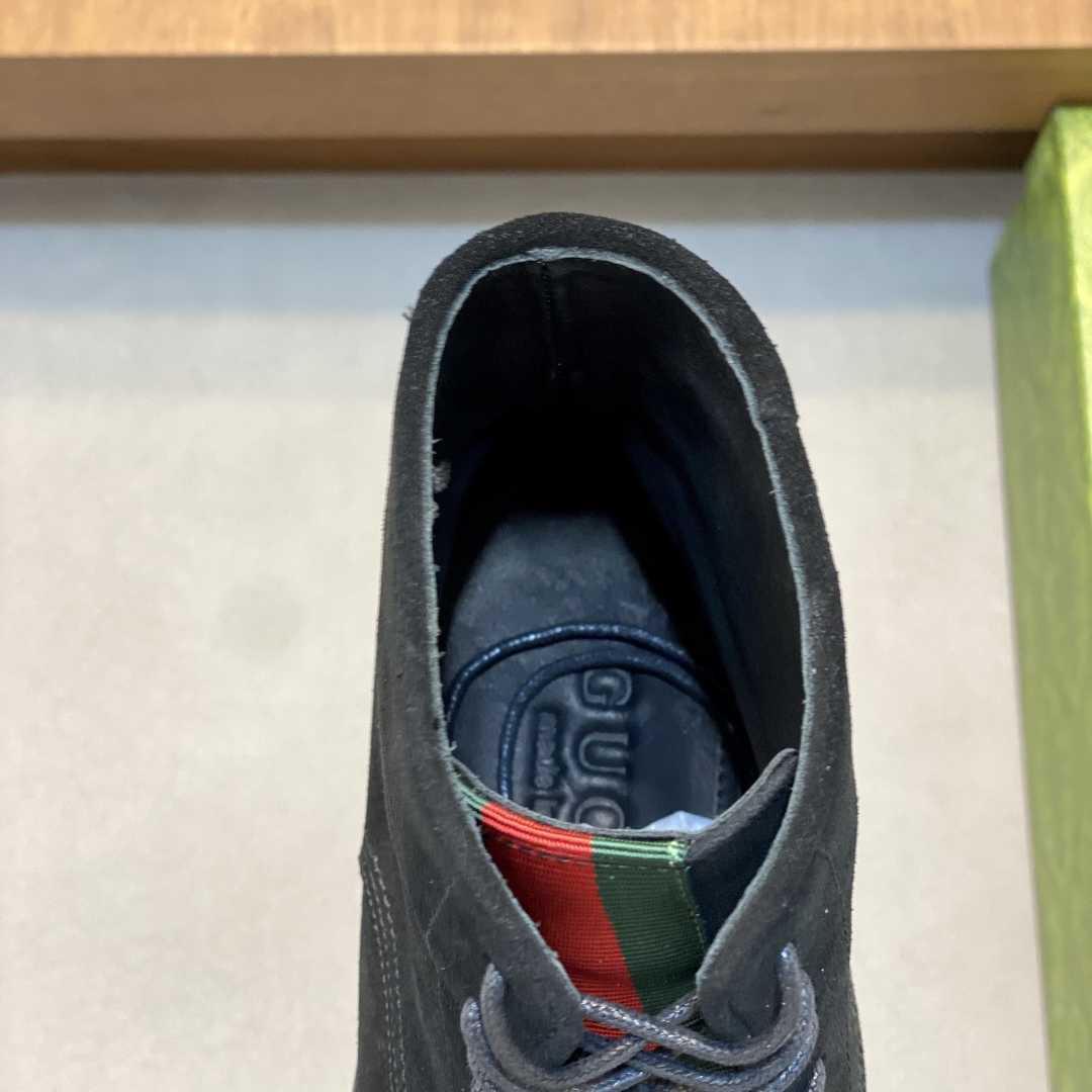 Gucci Men's Suede Lace-Up Boots - FashionPlug