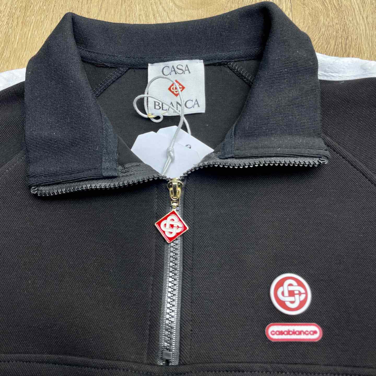 Casablanca Quarter Zip Laurel Sweatshirt   c1108 - FashionPlug