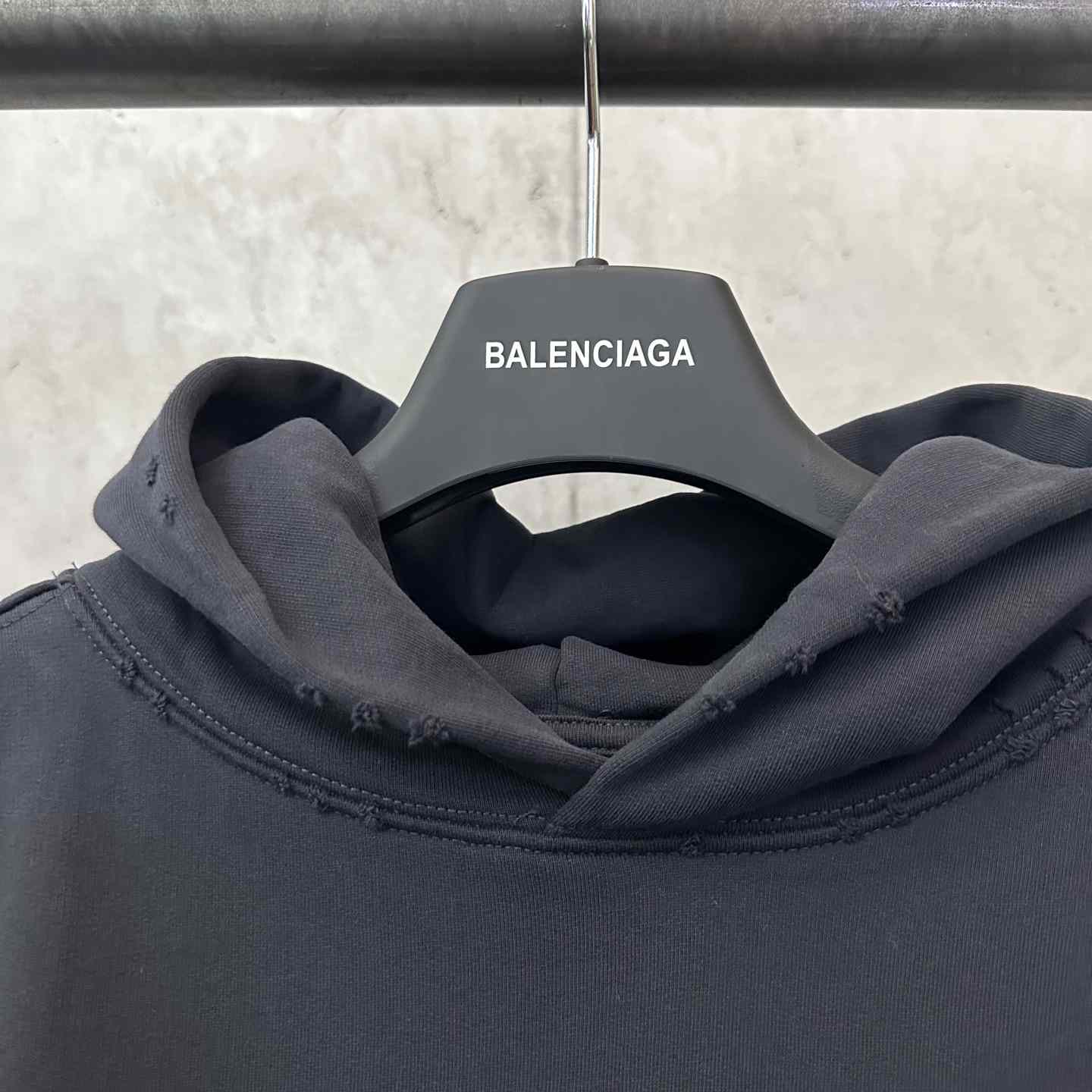 Balenciaga Tape Type Ripped Hoodie - FashionPlug