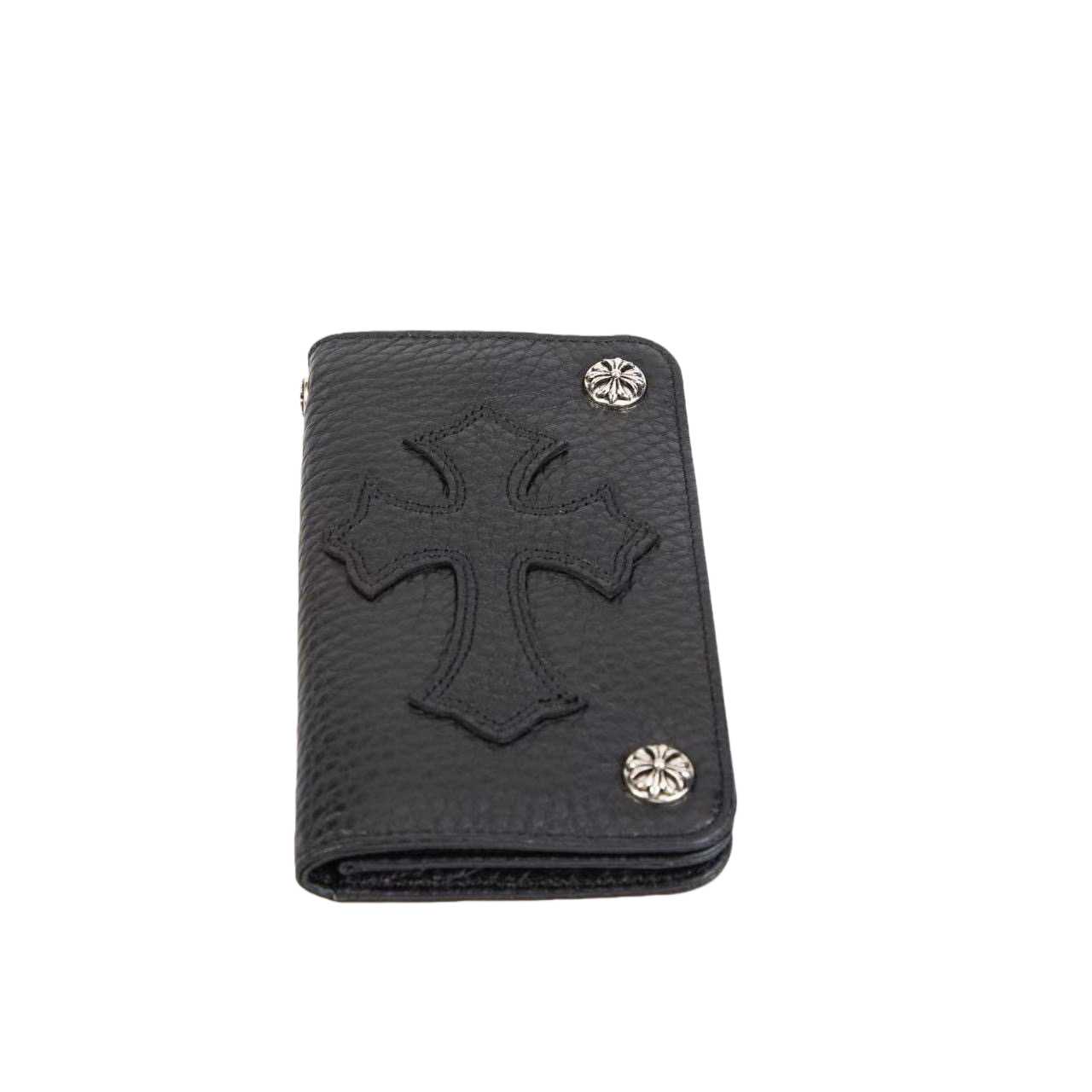 Chrome Heart Leather Cross Wallet - FashionPlug