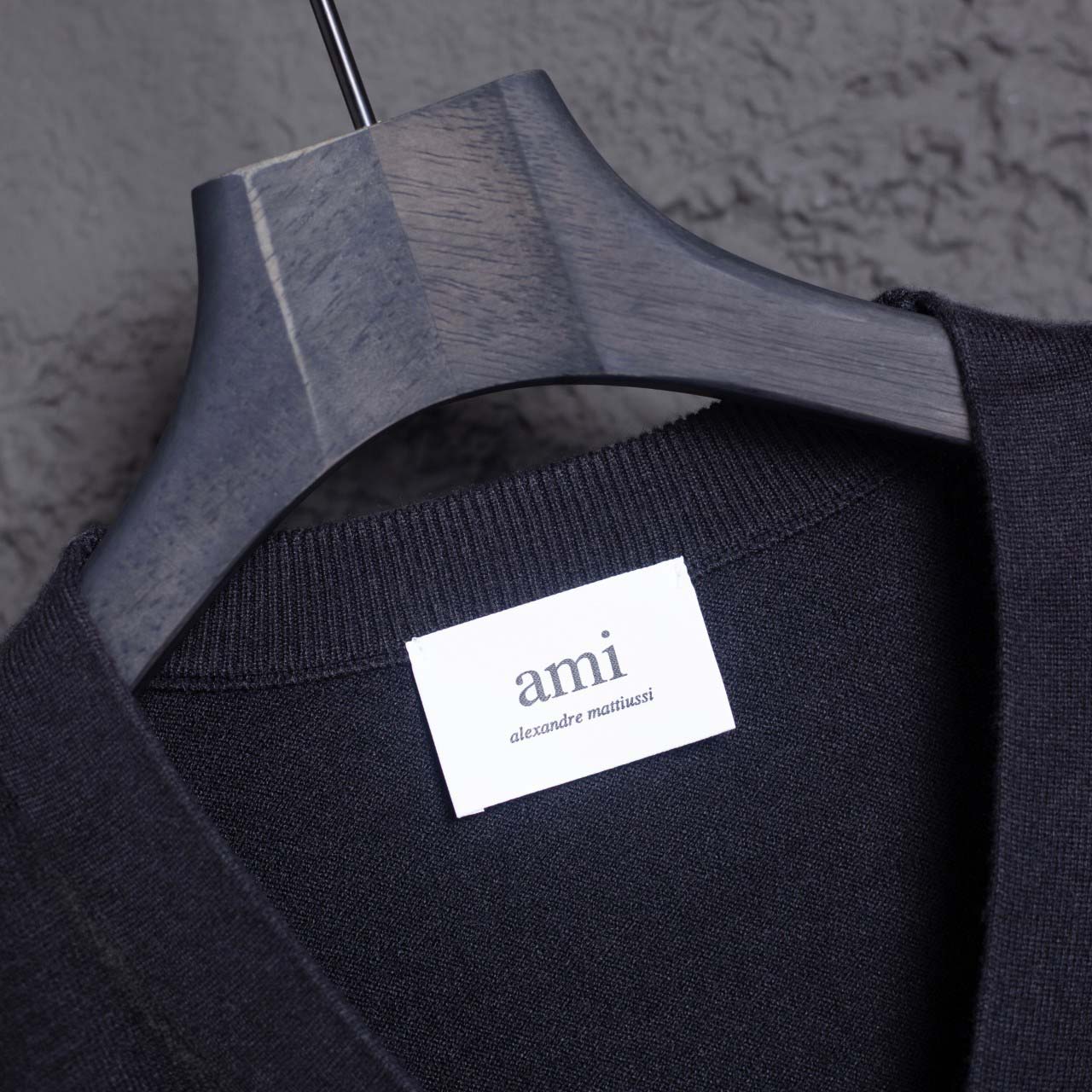 AMI Paris Ami De Coeur Wool Cardigan - FashionPlug