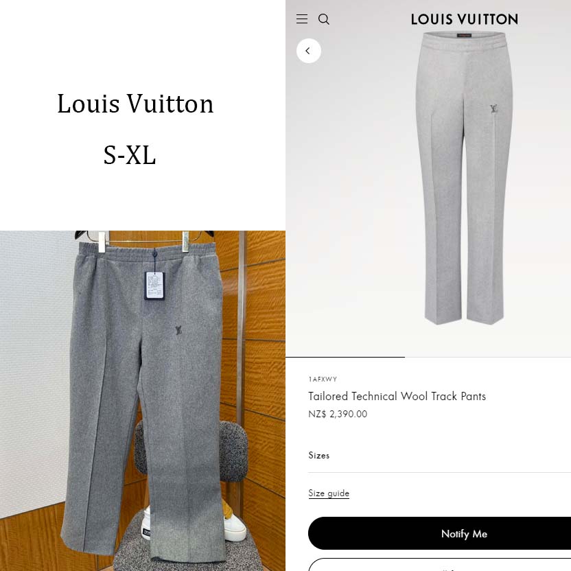 Louis Vuitton Tailored Technical Wool Track Pants   1AFXWY - FashionPlug