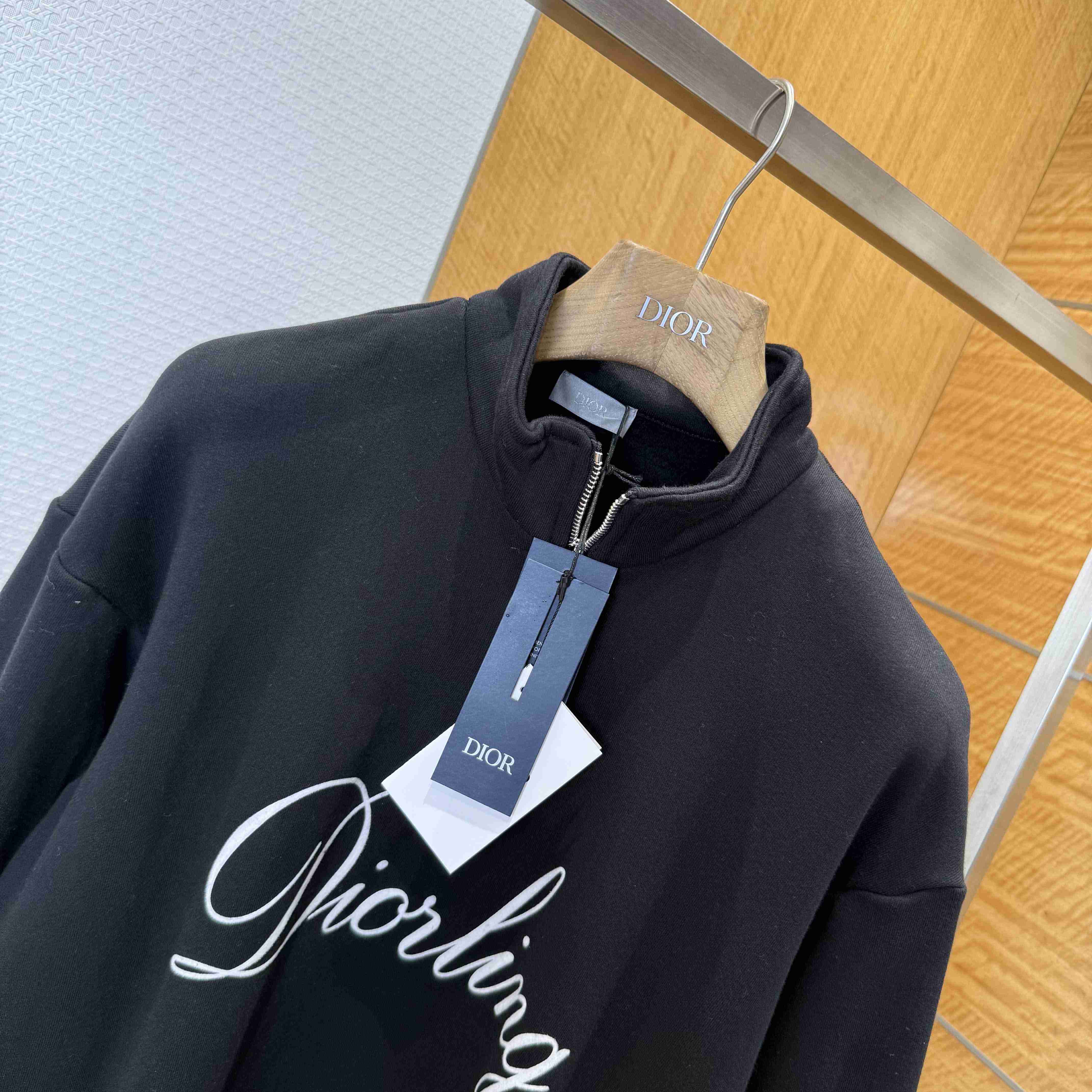 Dior Diorling Sweatshirt with Zipped Collar - FashionPlug