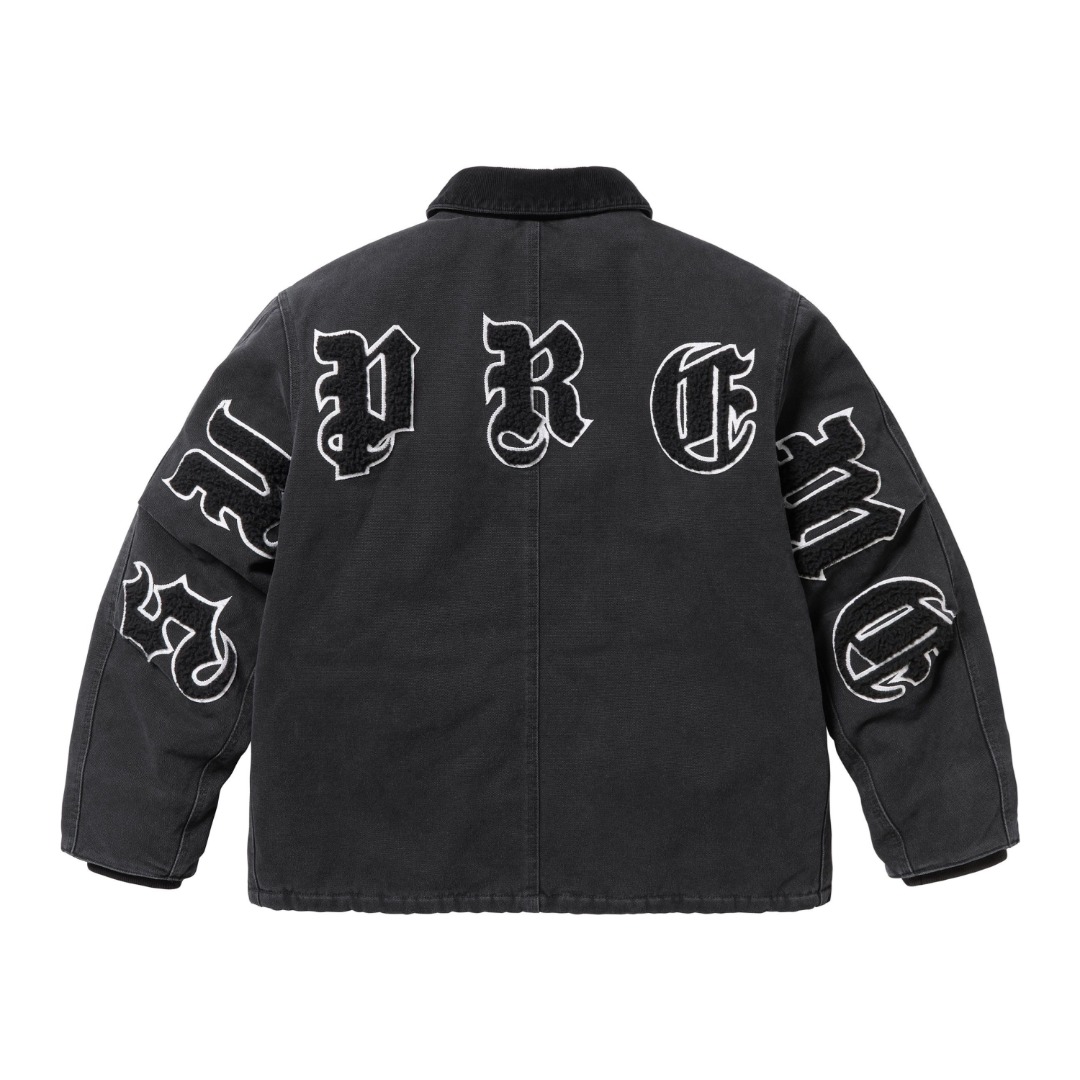 Supreme Old English Canvas Work Jacket - FashionPlug