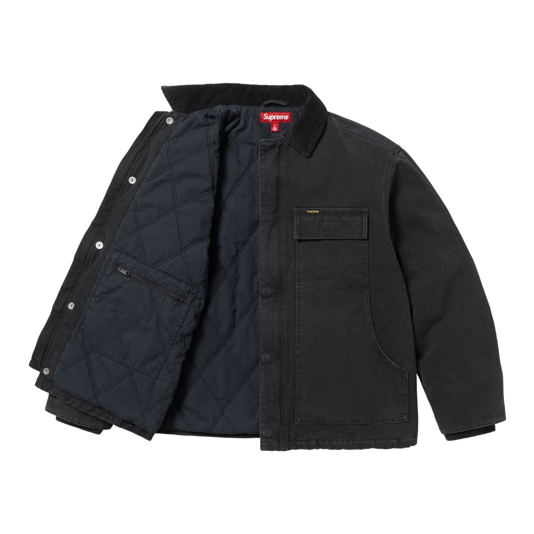 Supreme Old English Canvas Work Jacket - FashionPlug