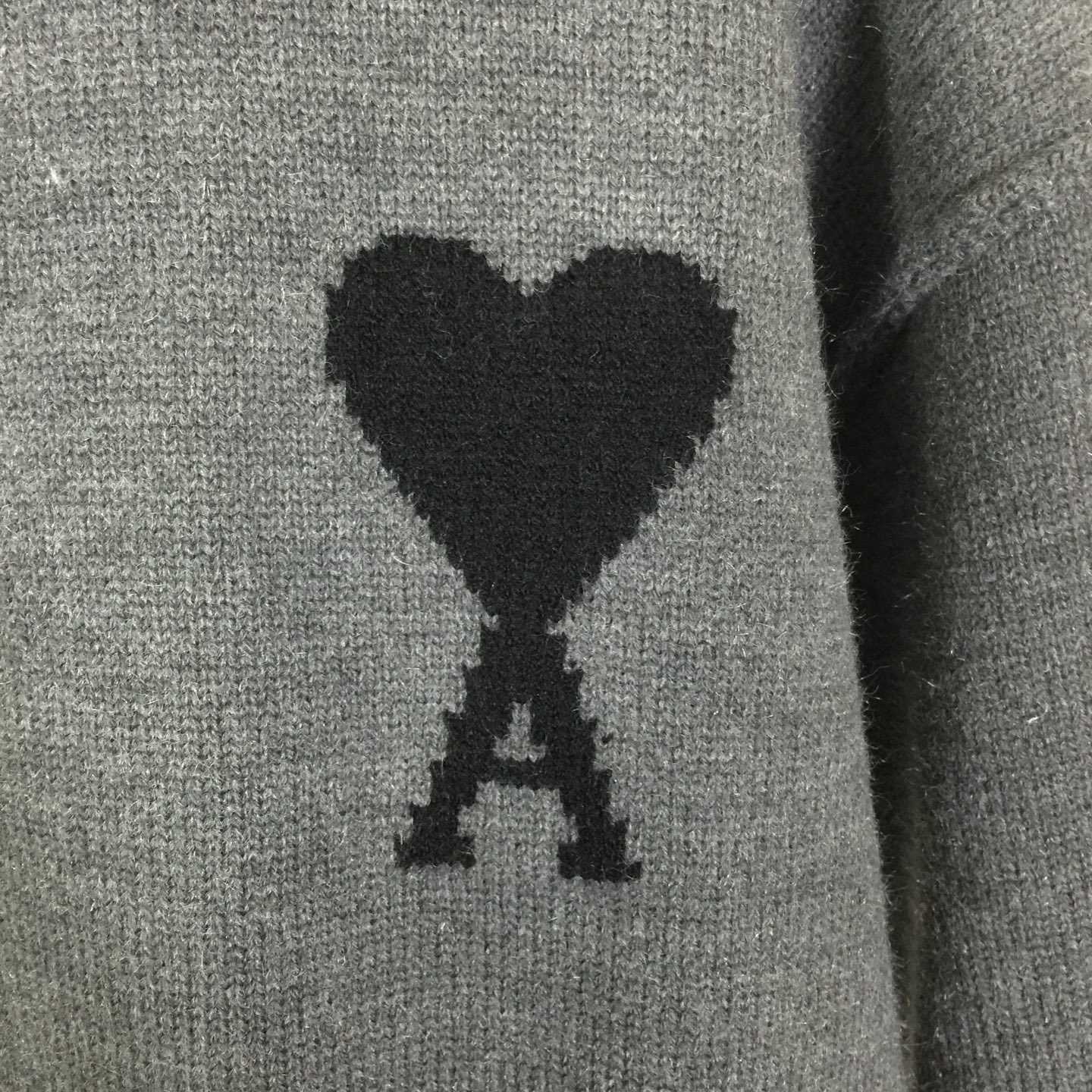 AMI Paris Ami De Coeur Wool Cardigan - FashionPlug