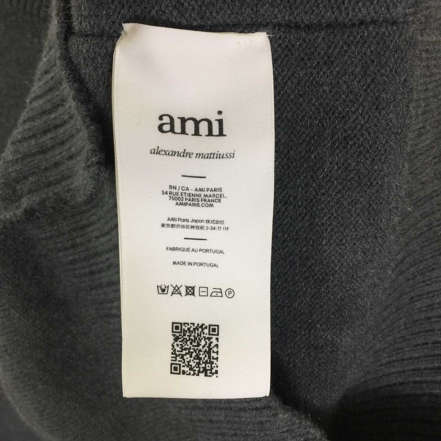 AMI Paris Ami De Coeur Wool Cardigan - FashionPlug