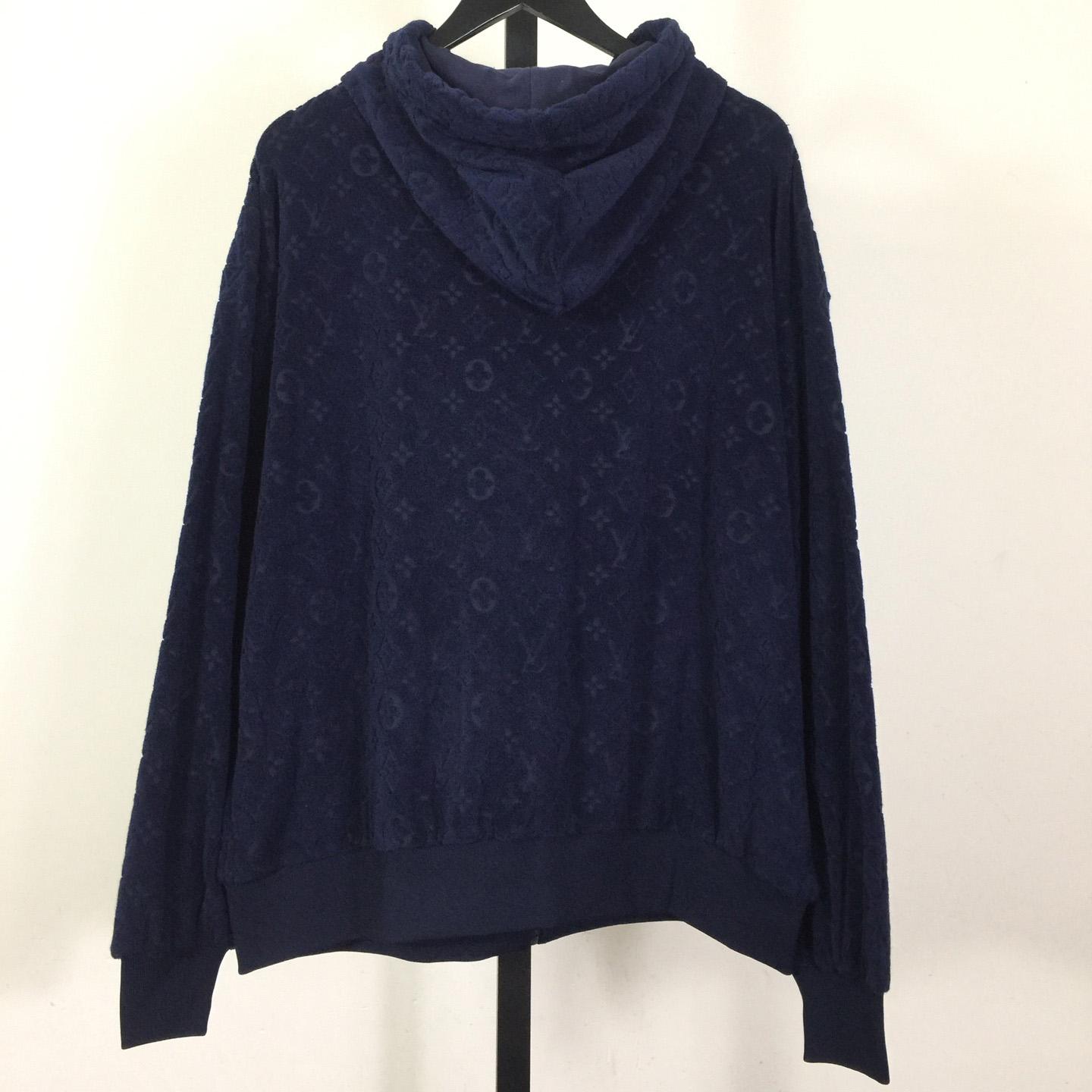 Louis Vuitton Monogram Terry Zip-Through Hoodie   1AHUWX - FashionPlug