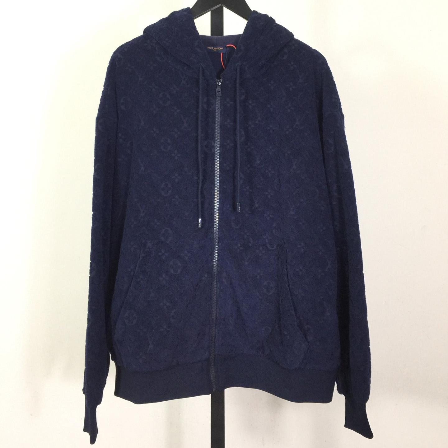 Louis Vuitton Monogram Terry Zip-Through Hoodie   1AHUWX - FashionPlug