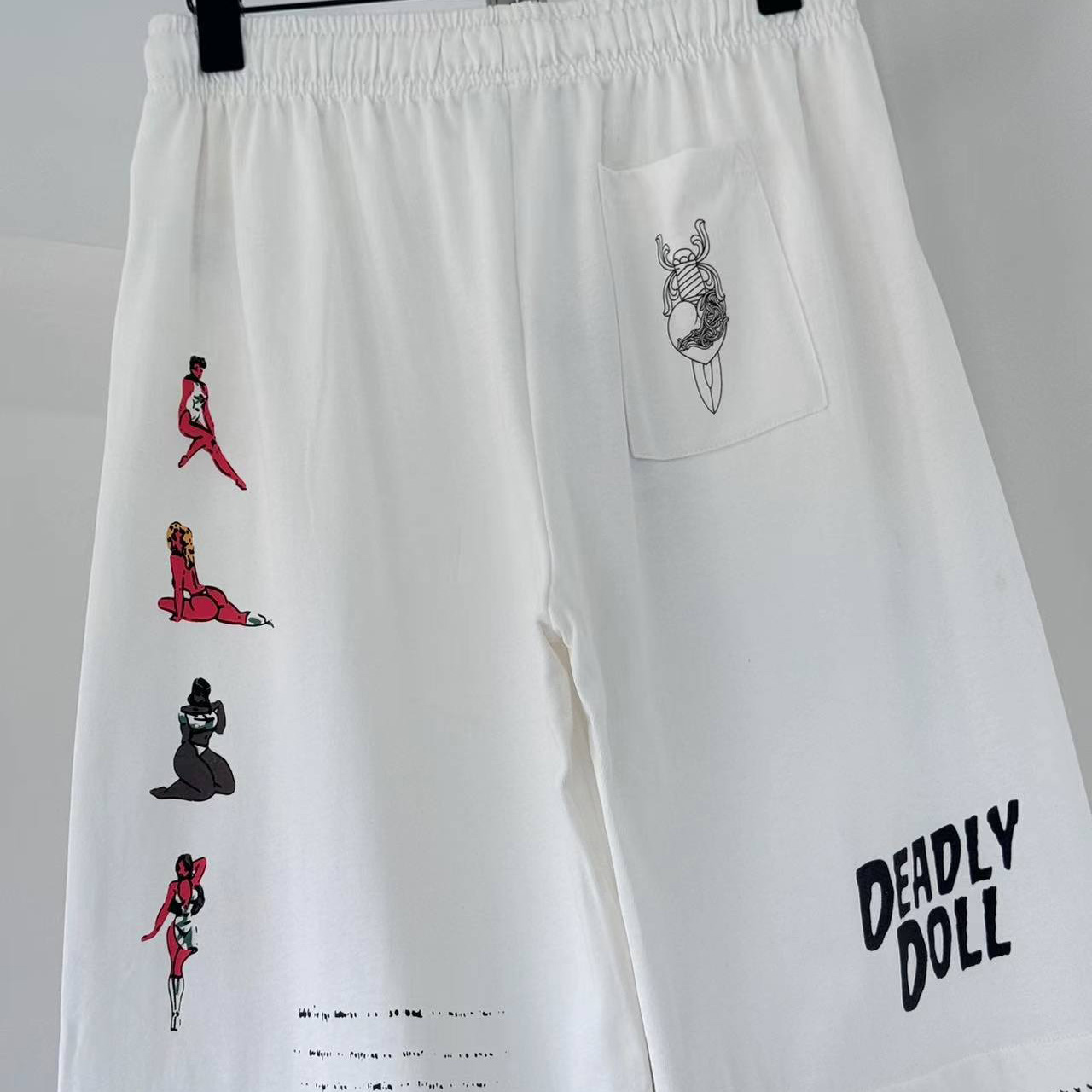 Chrome Hearts - x Deadly Doll White Comic Print Pants - FashionPlug