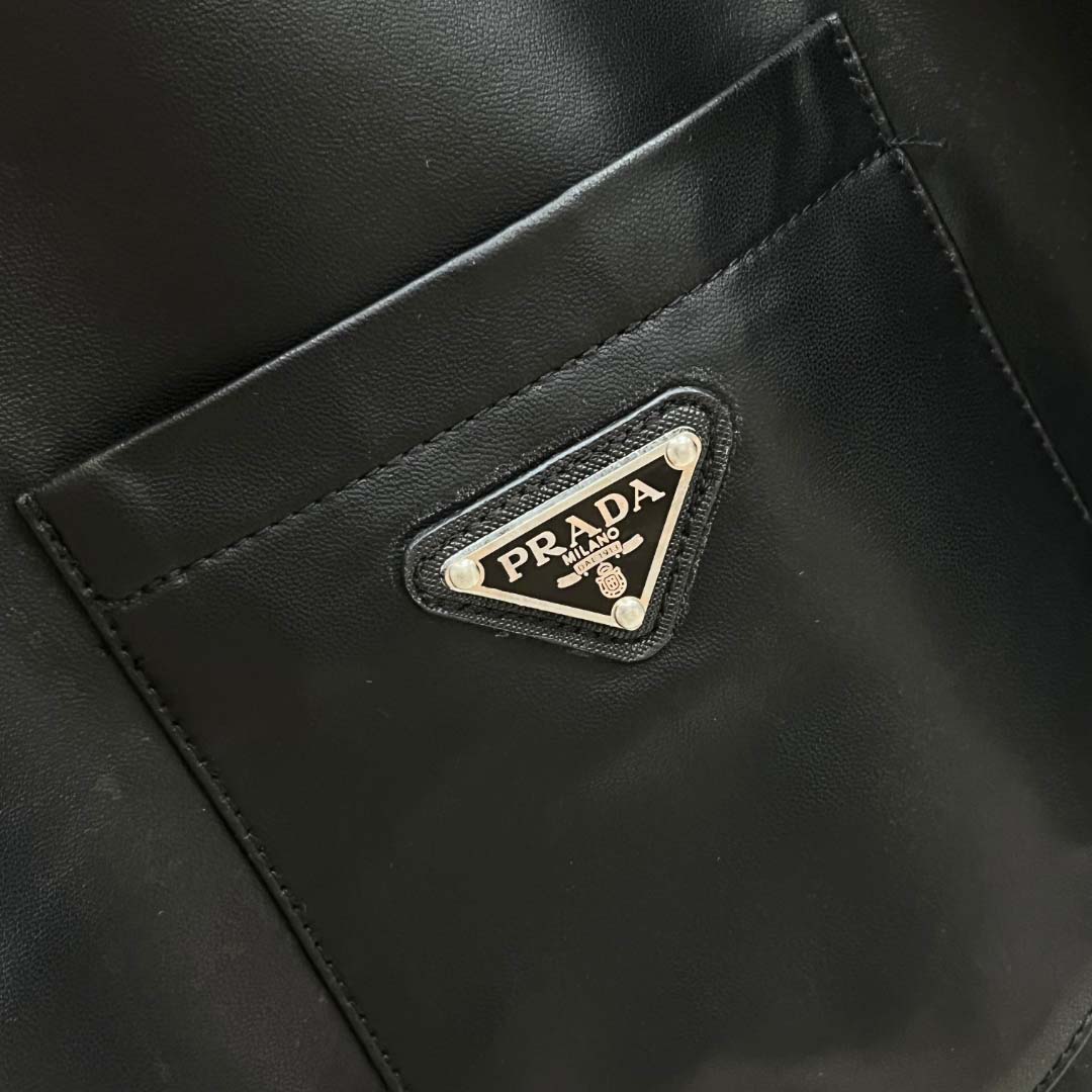 Prada Nappa Leather Shirt - FashionPlug