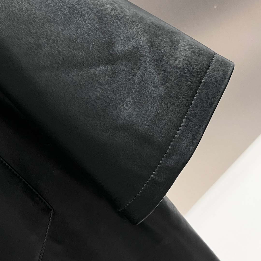 Prada Nappa Leather Shirt - FashionPlug