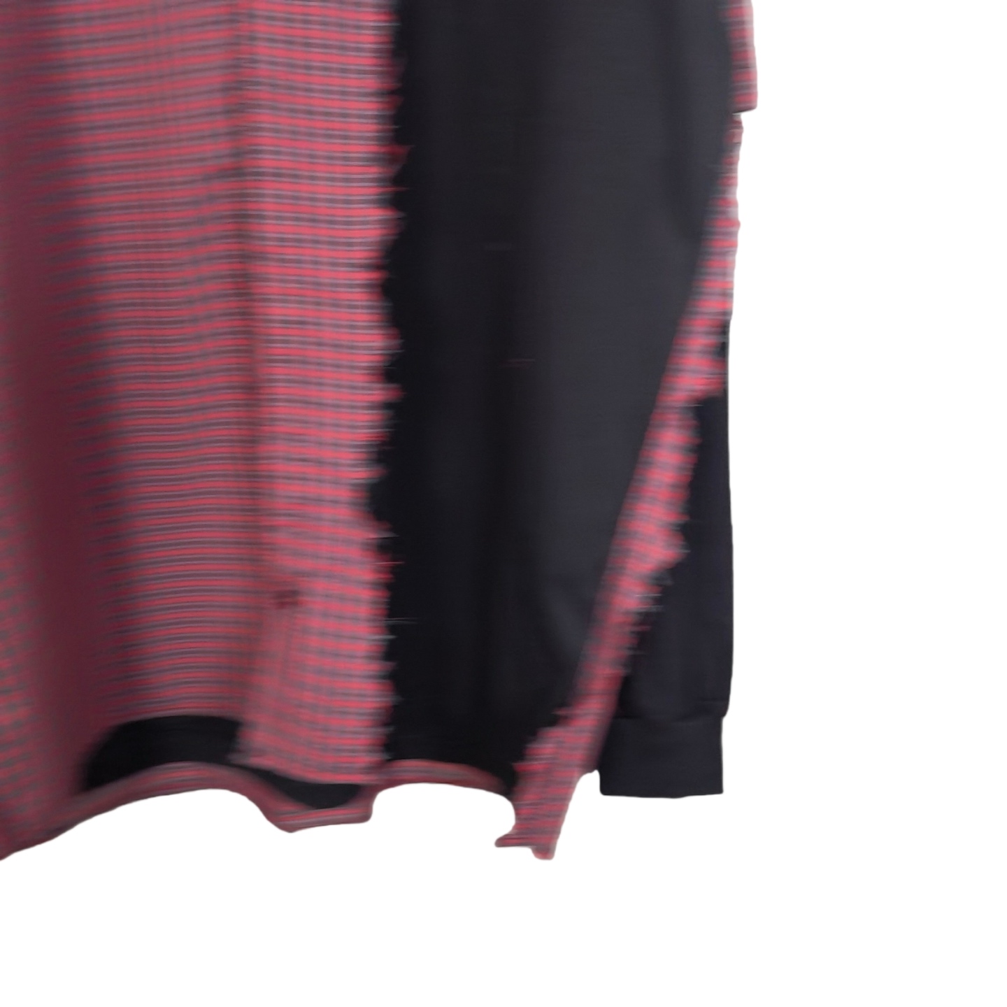 Balenciaga Men's Blue Paneled Long-Sleeve Shirt - FashionPlug