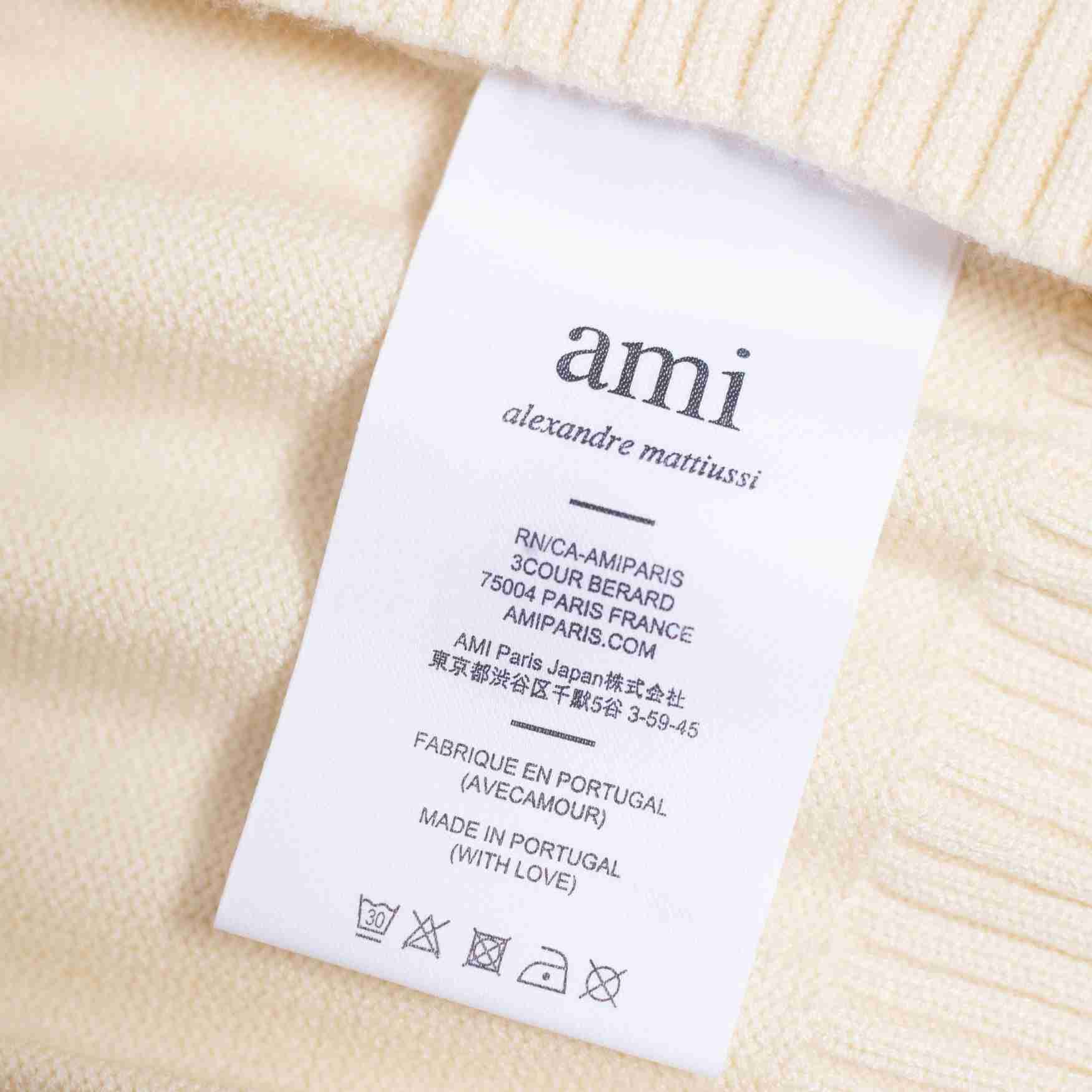AMI Paris Ami De Coeur Patch Sweater - FashionPlug