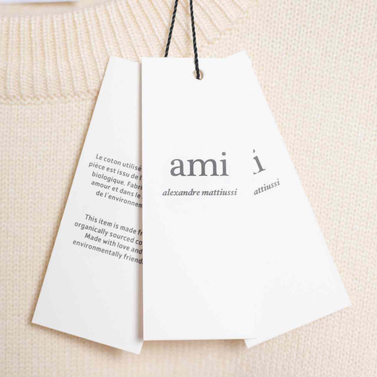 AMI Paris Ami De Coeur Patch Sweater - FashionPlug